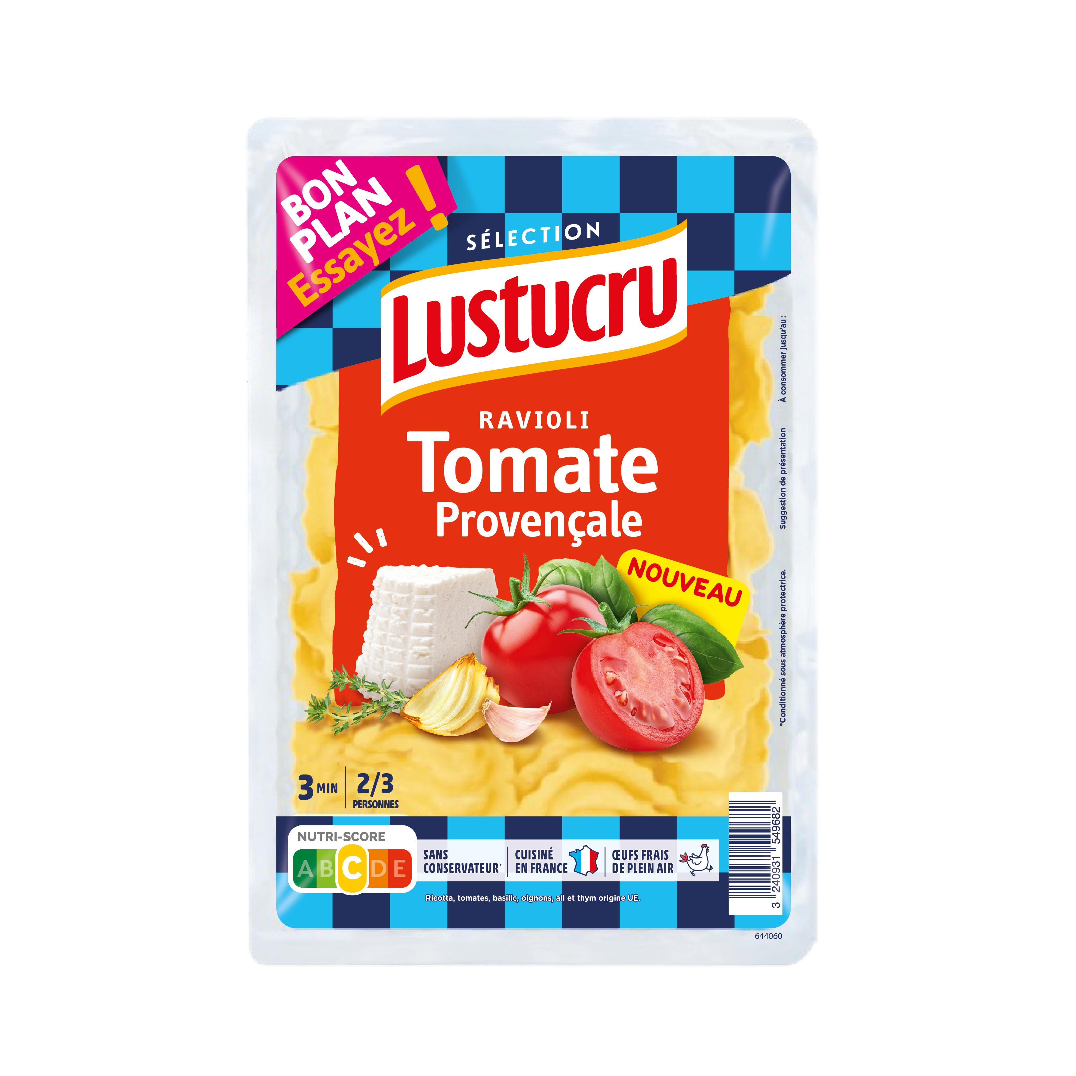 LUSTUCRU SELECTION Ravioli aux tomates et ricotta à la provençale 2 parts 270g
