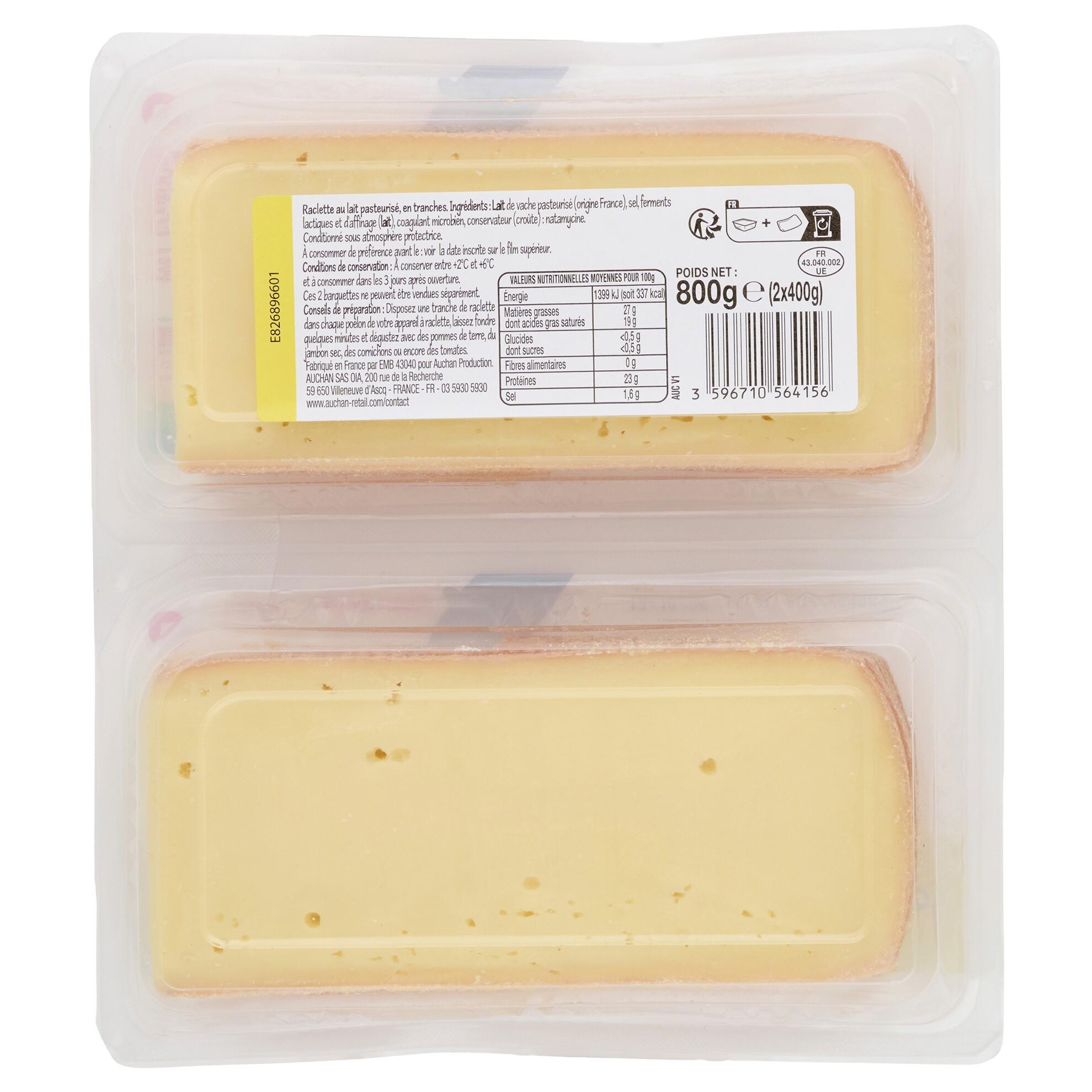 Voir la diapositive 2 : POUCE Raclette nature 2x400g