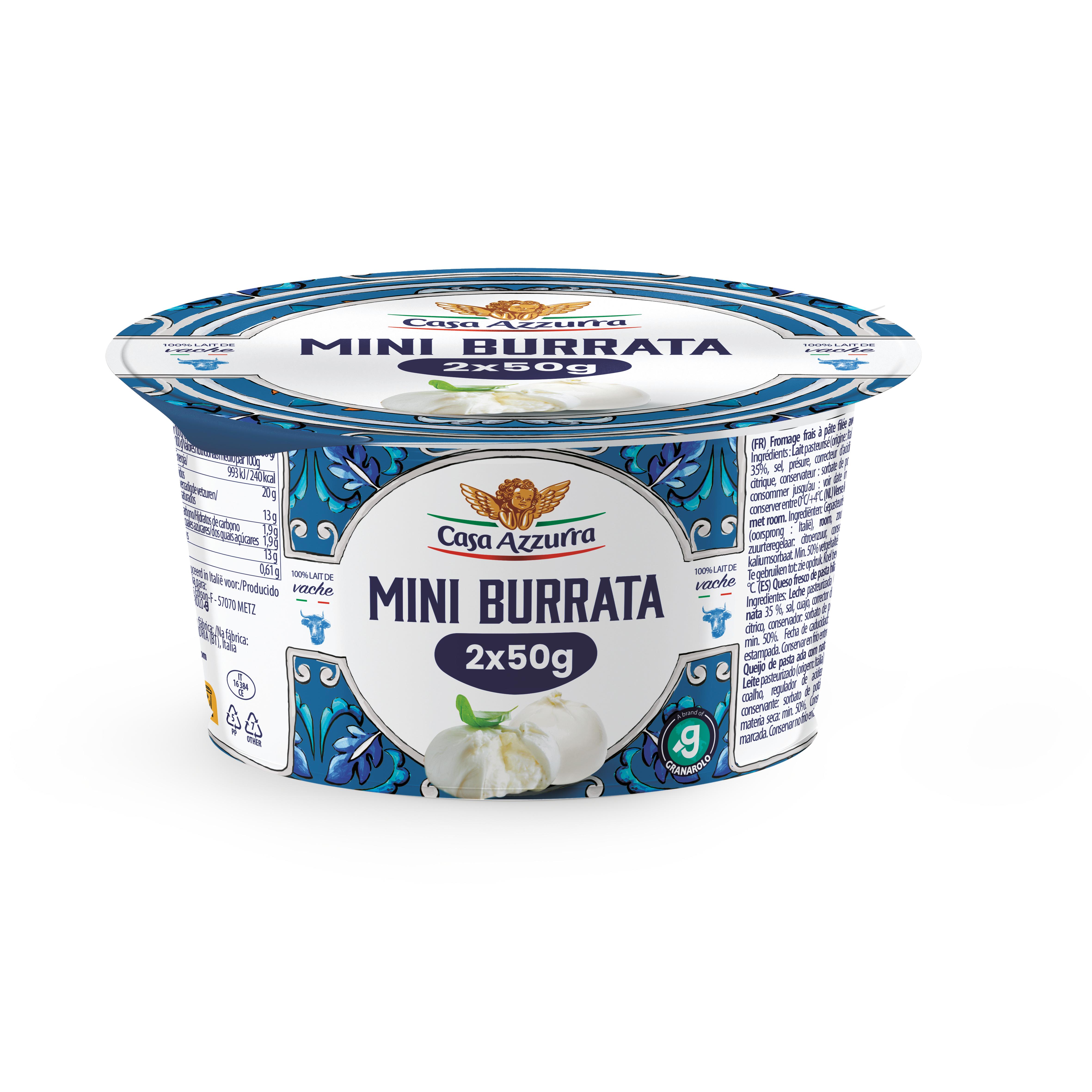 Voir la diapositive 3 : CASA AZZURRA Burrata 2 boules 100g