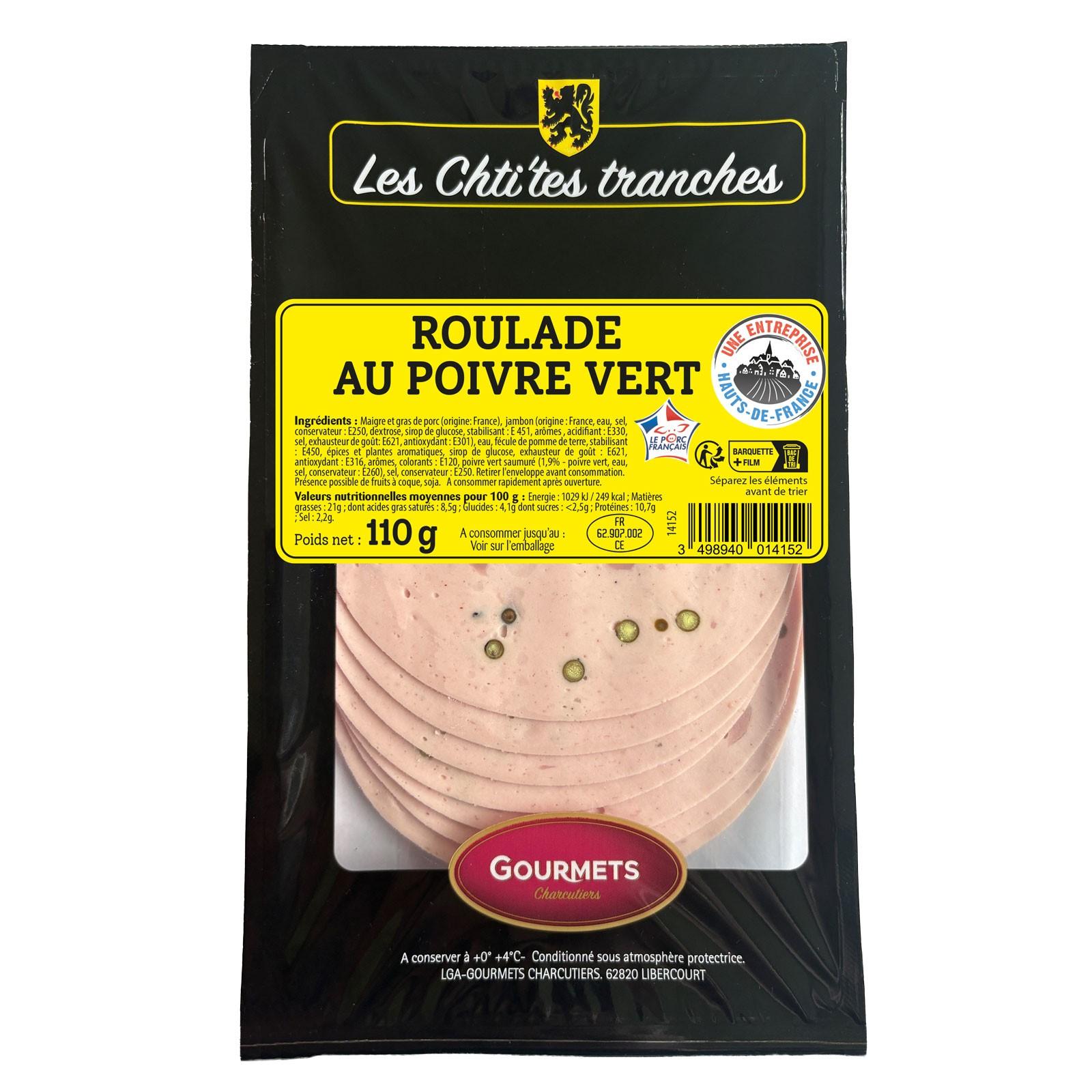 GOURMETS CHARCUTIERS Roulade au poivre vert 110g
