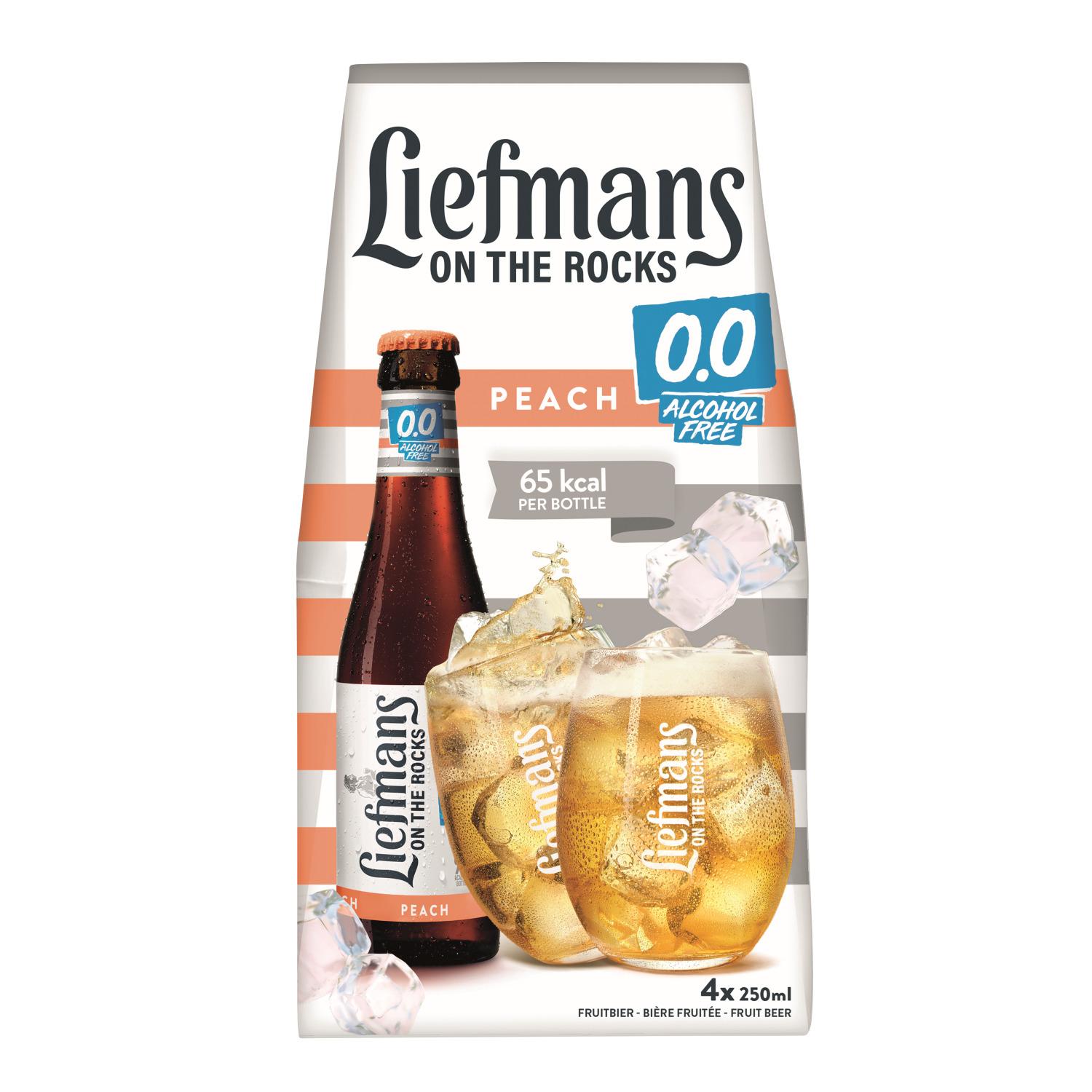 LIEFMANS Bière fruitée arôme pêche 0% 4x25cl