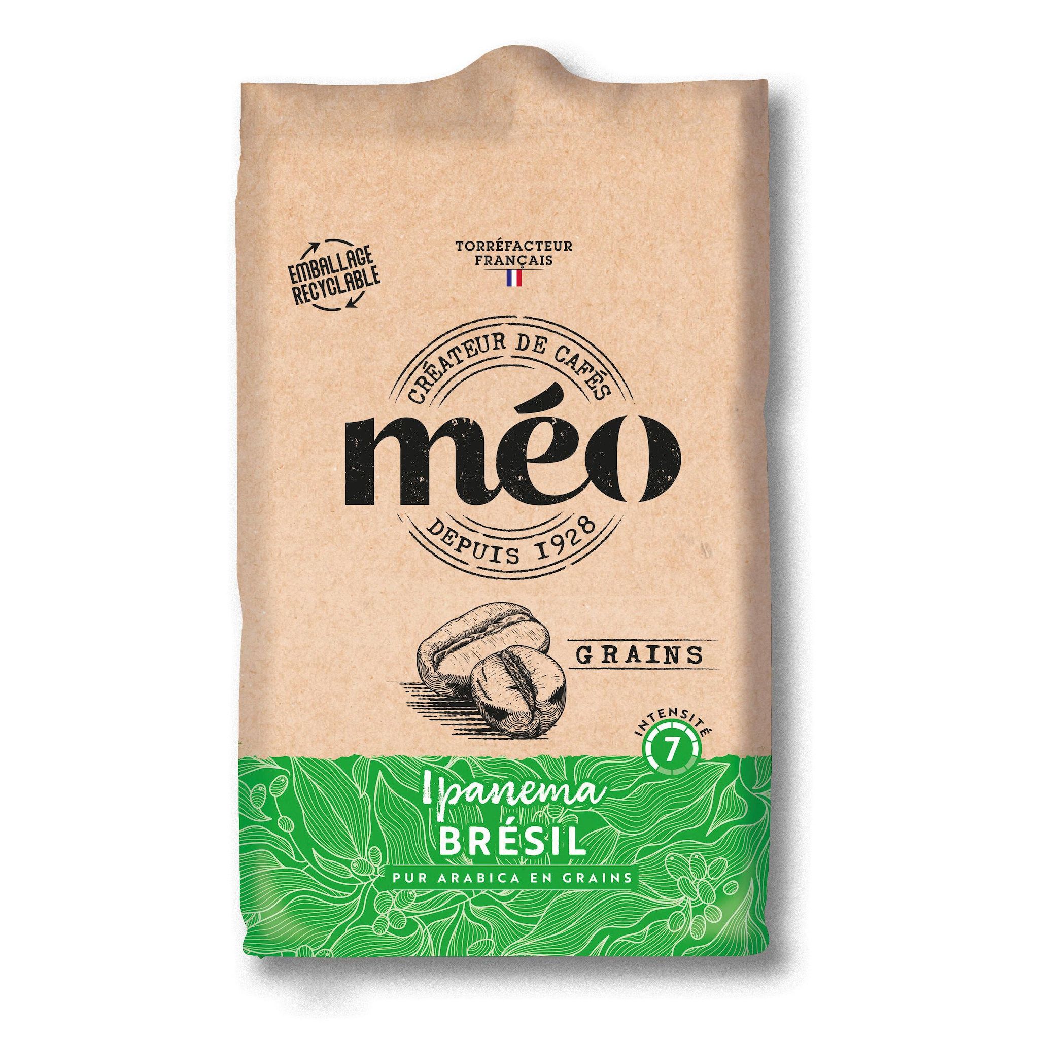 MEO Café en grains Brésil Ipanema pur Arabica Intensité 7 500g