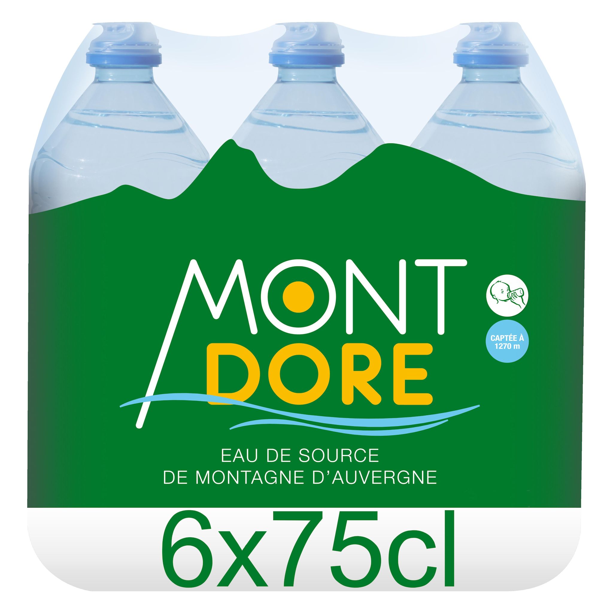 MONT DORE Eau de source plate de montagne d'Auvergne 6x0,75l