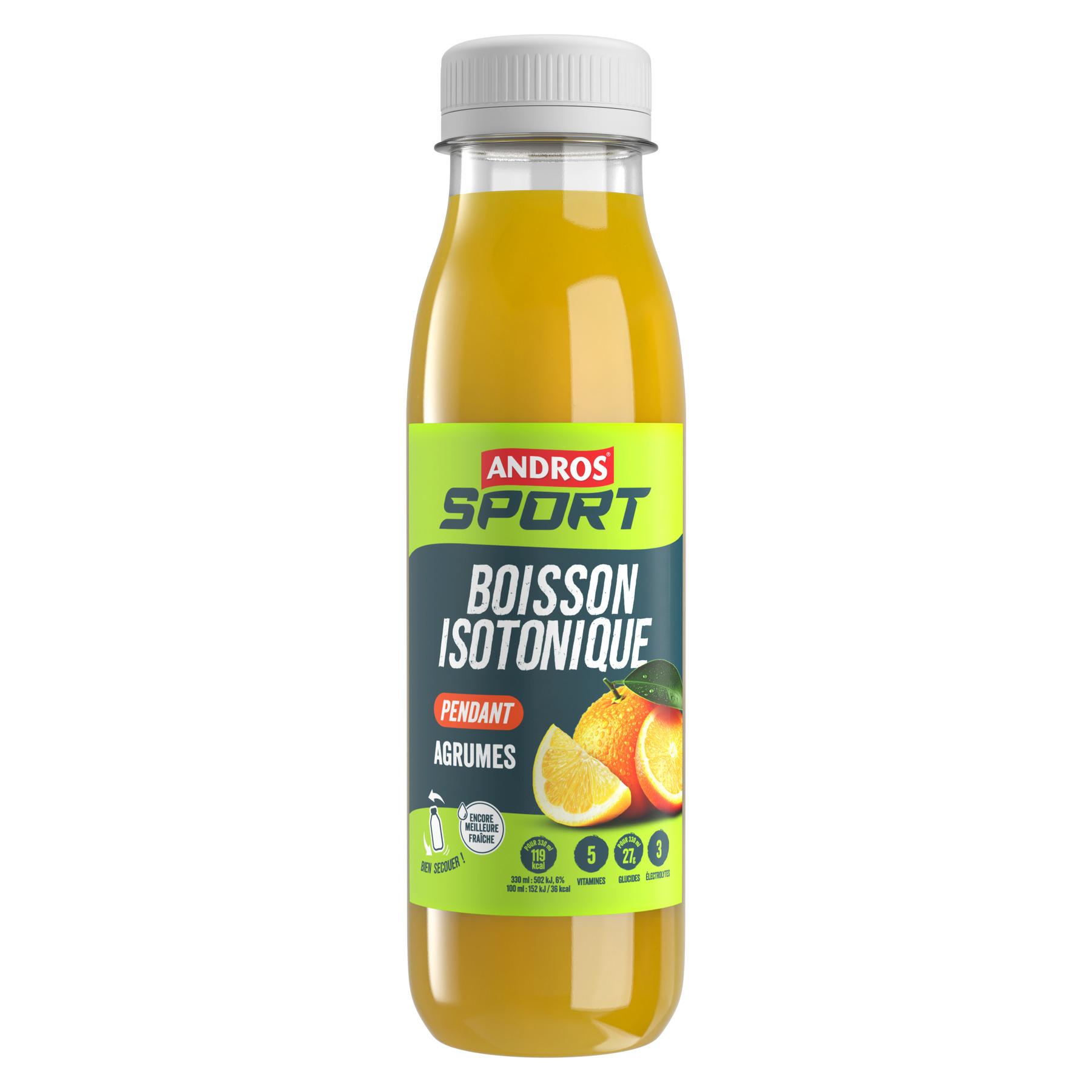 ANDROS Sport Boisson isotonique aux agrumes 33cl