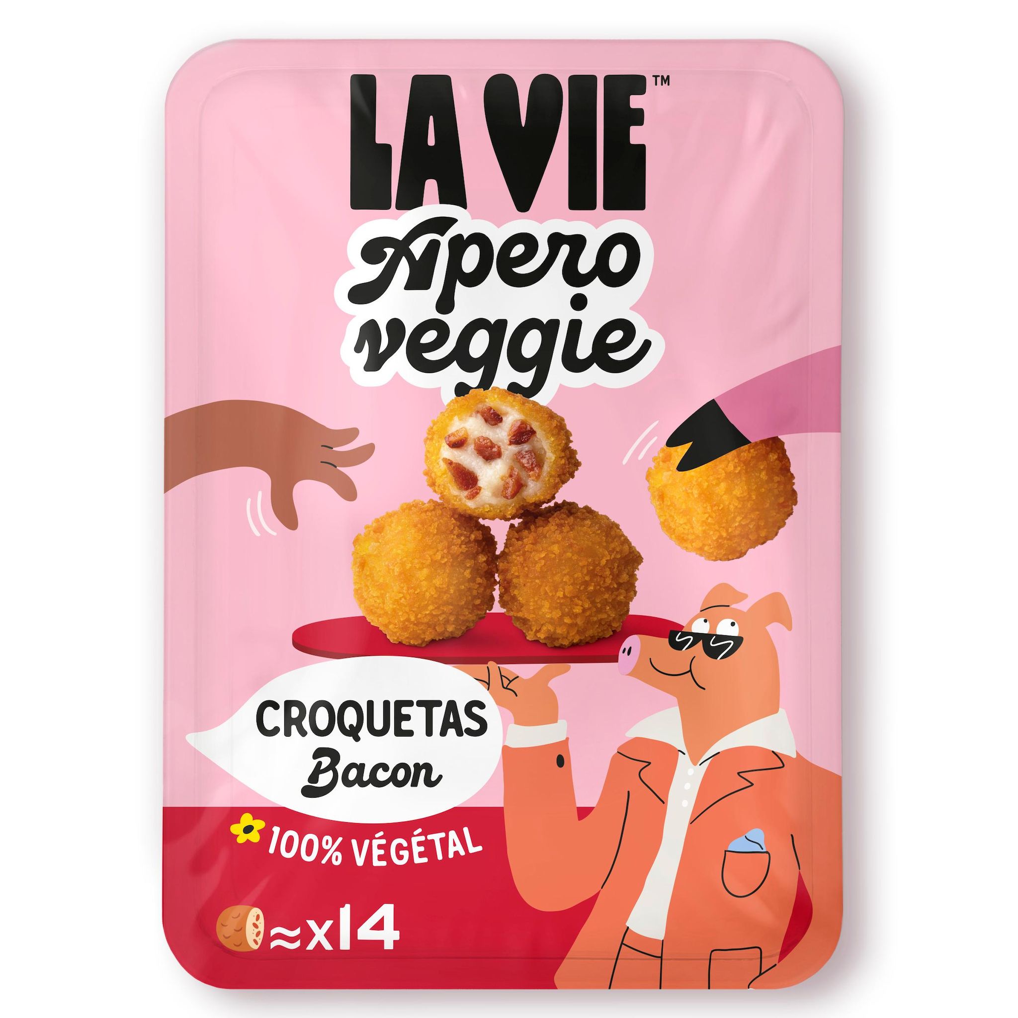 LA VIE Croquetas végétales au bacon croustillantes Env 14 pièces 140g