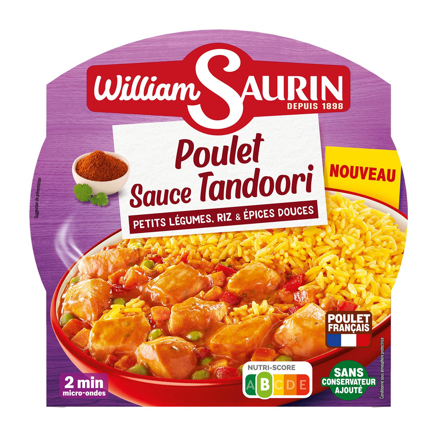 WILLIAM SAURIN Poulet tandoori origine France sans conservateur ajouté 300g