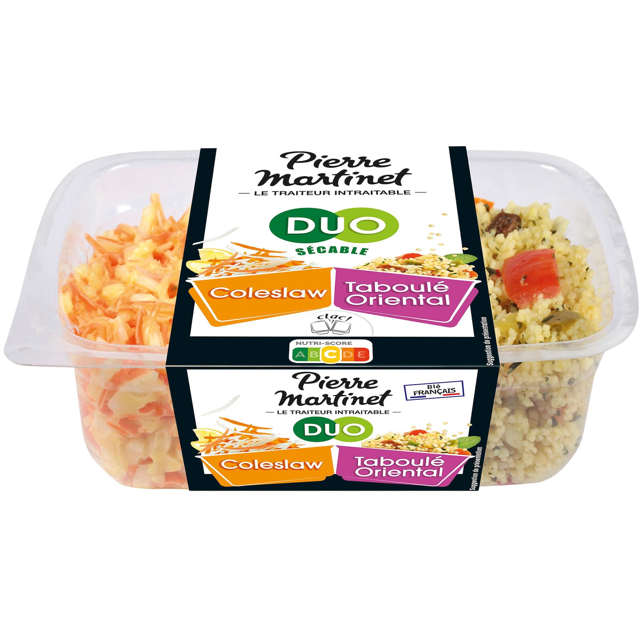 PIERRE MARTINET Duo coleslaw et taboulé oriental 250g