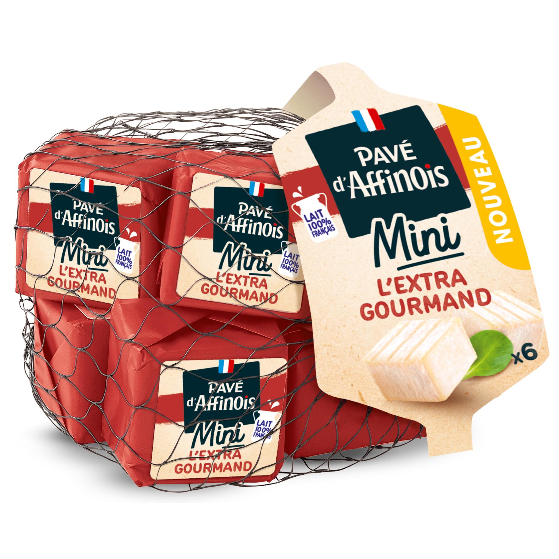 PAVE D AFFINOIS Fromage à pâte molle mini extra gourmand au lait pasteurisé fondant 6 portions 6x25g