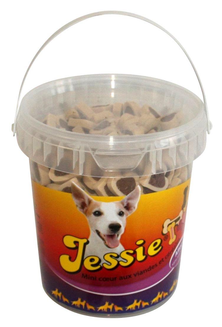 JESSIE Friandises mini coeurs à la viande et céréales pour chien 500g