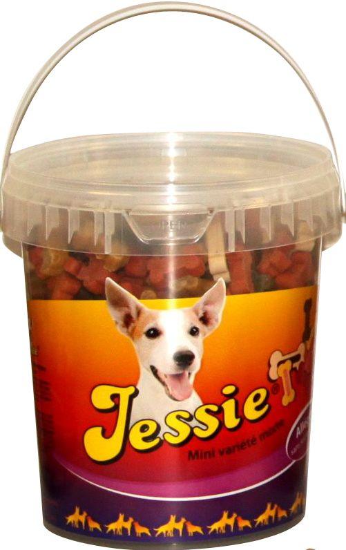 JESSIE Friandises Mini os au poulet et au saumon pour chien 500g