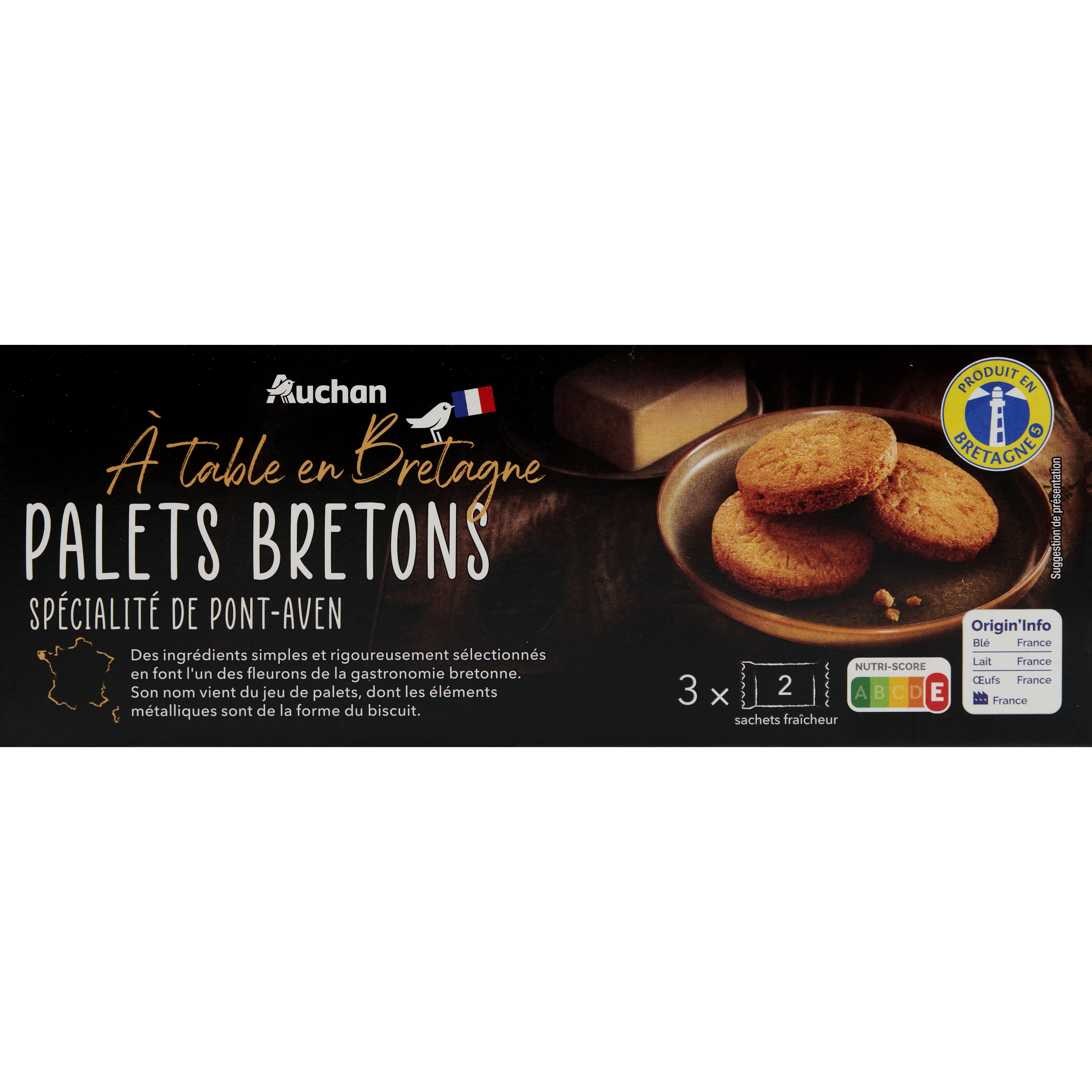 AUCHAN Biscuits palets bretons 100g