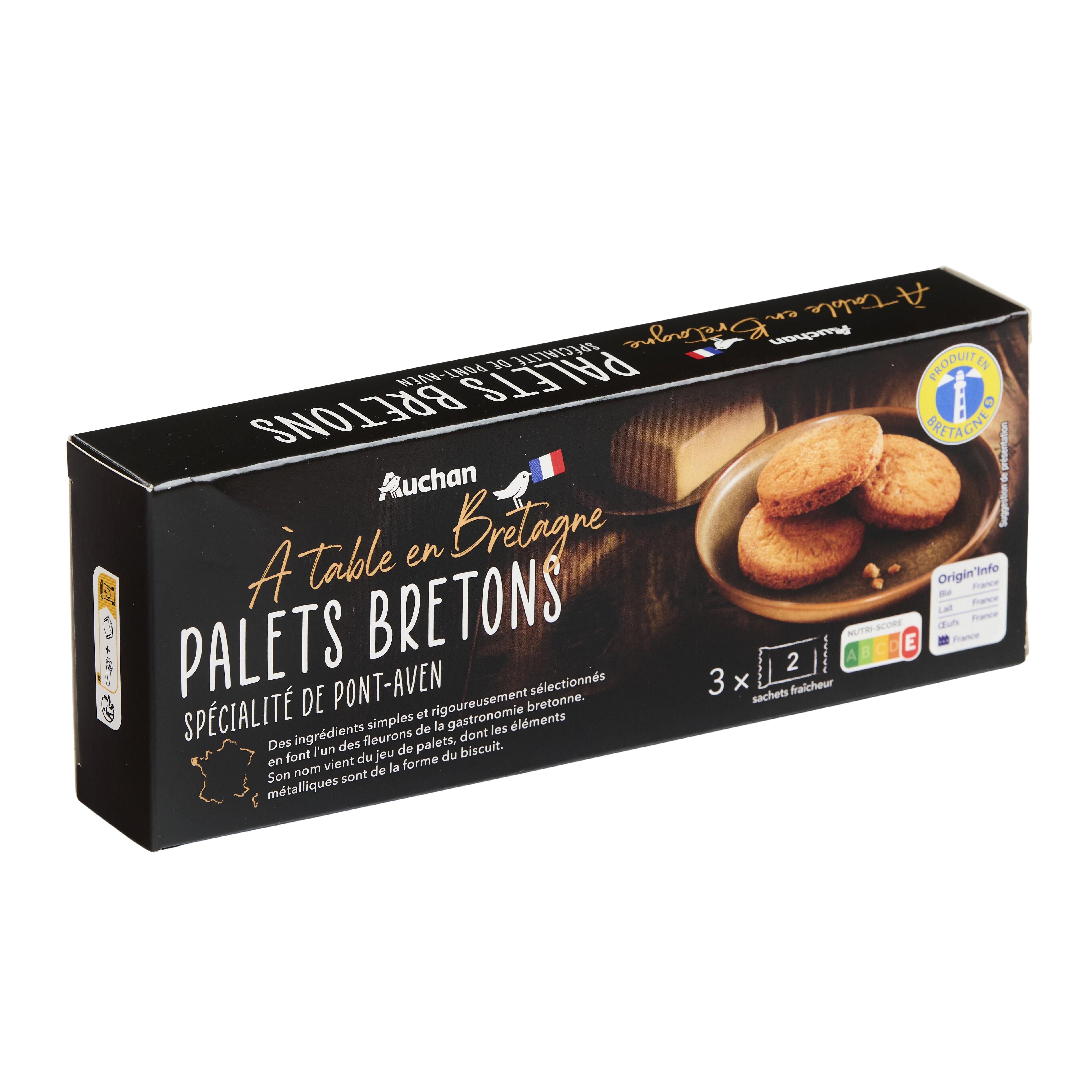 Voir la diapositive 3 : AUCHAN Biscuits palets bretons 100g