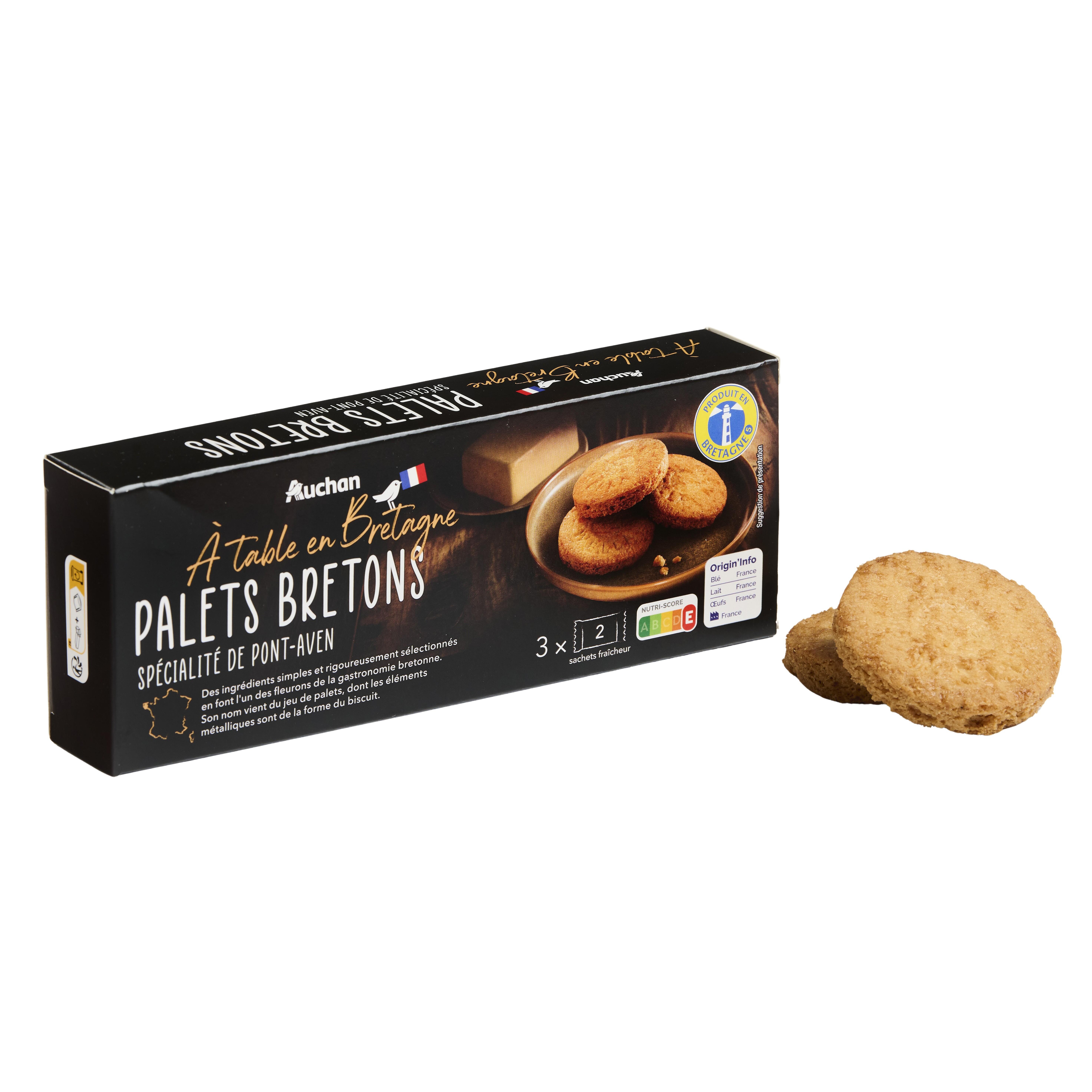 Voir la diapositive 4 : AUCHAN Biscuits palets bretons 100g