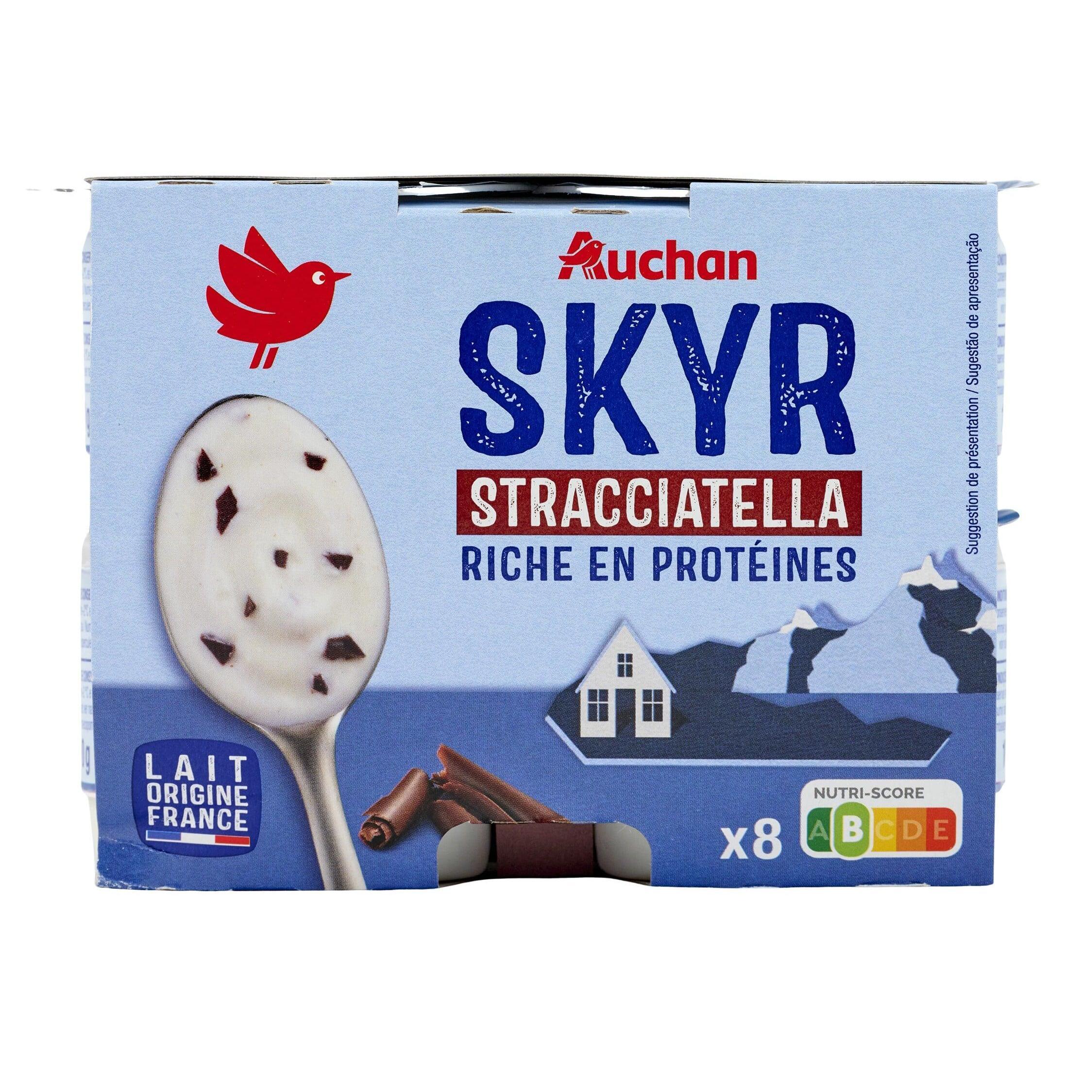 AUCHAN Skyr stracciatella 8x100g