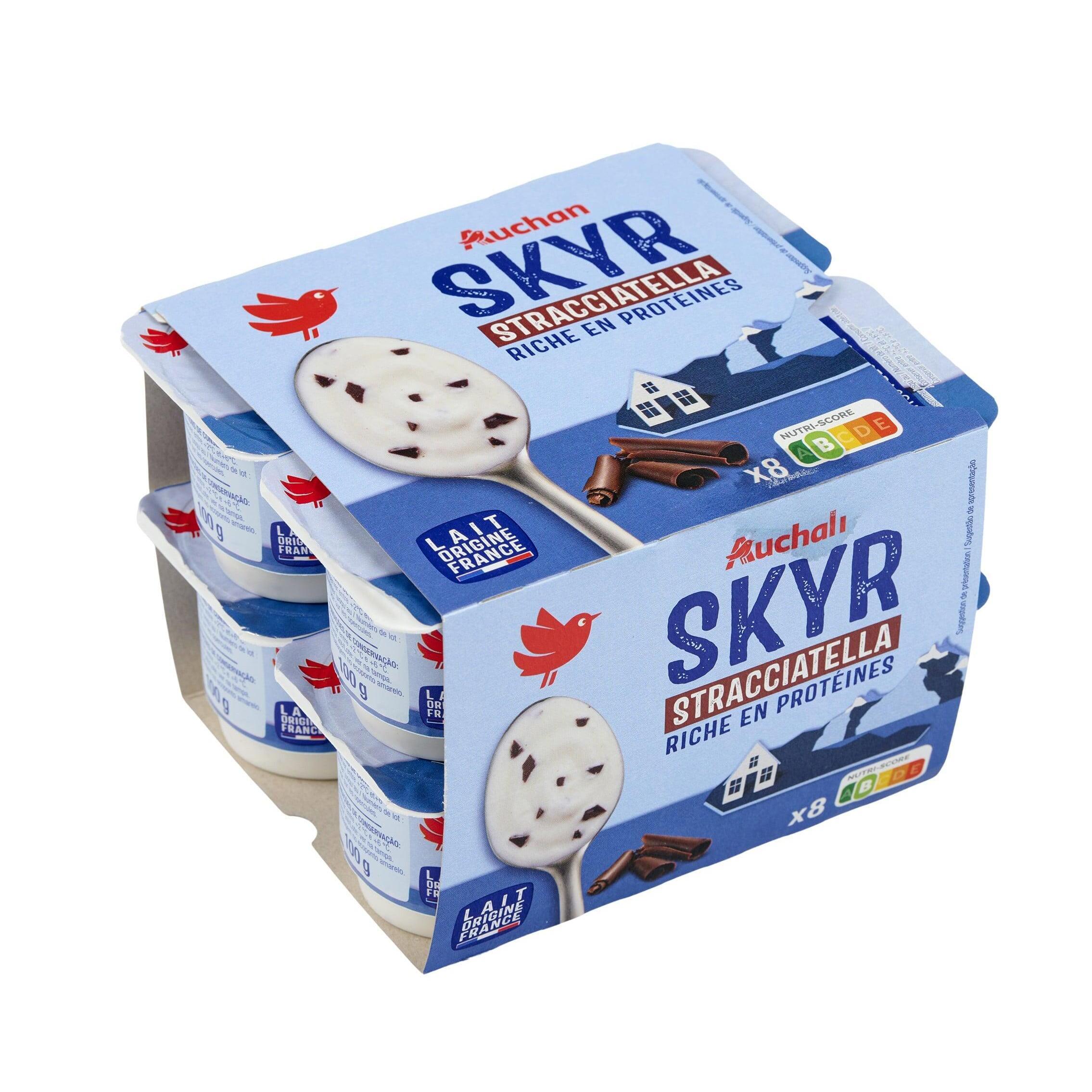 Voir la diapositive 3 : AUCHAN Skyr stracciatella 8x100g