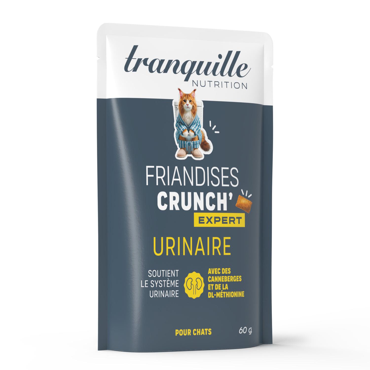TRANQUILLE Nutrition Friandises Crunch Expert urinaire avec canneberges pour chat 60g