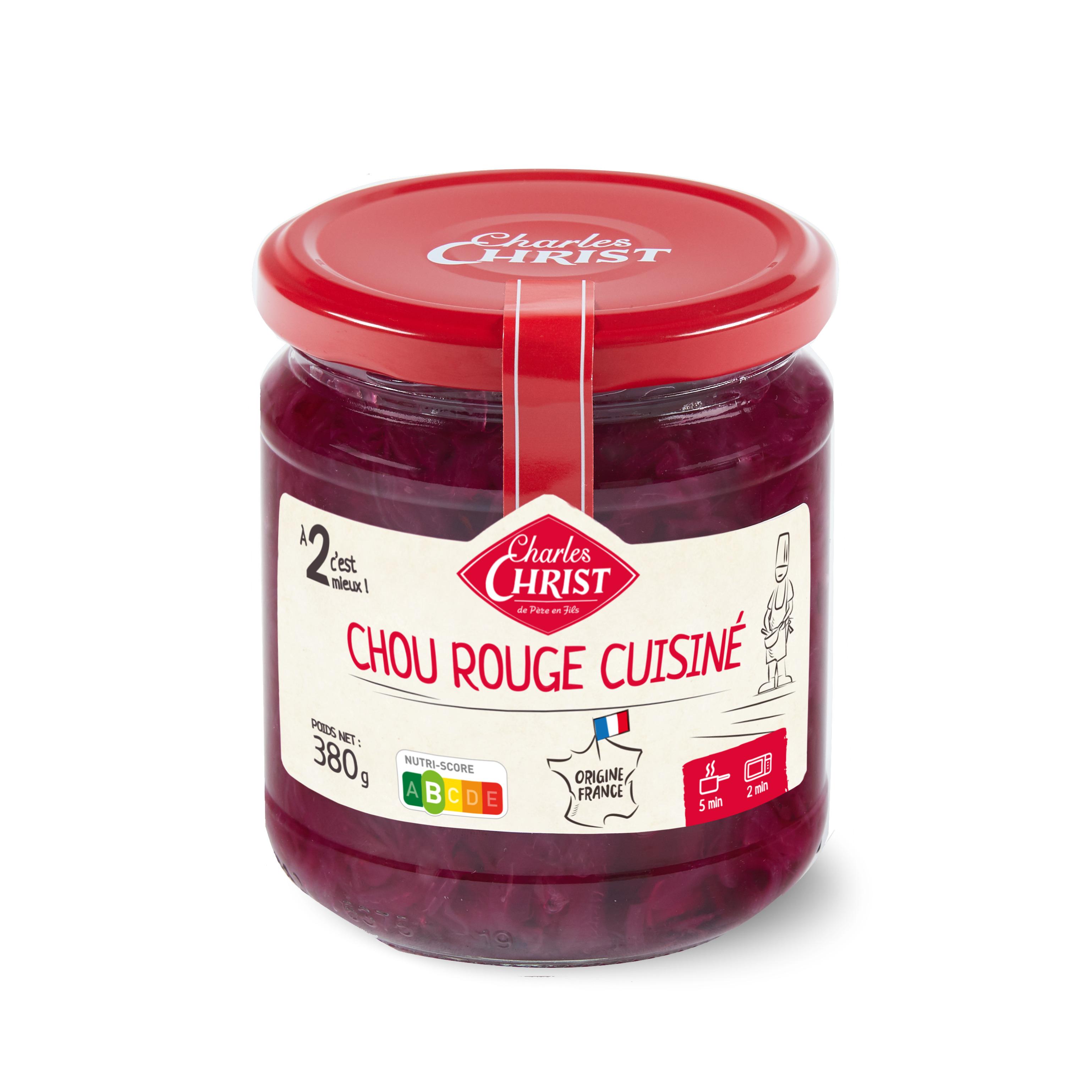 CHARLES CHRIST Chou rouge cuisiné 2 portions 380g