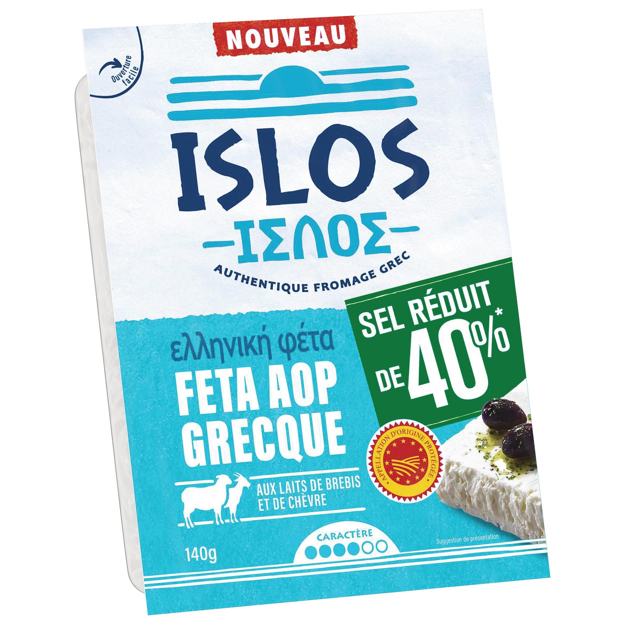 ISLOS Feta grecque sel réduit AOP 140g