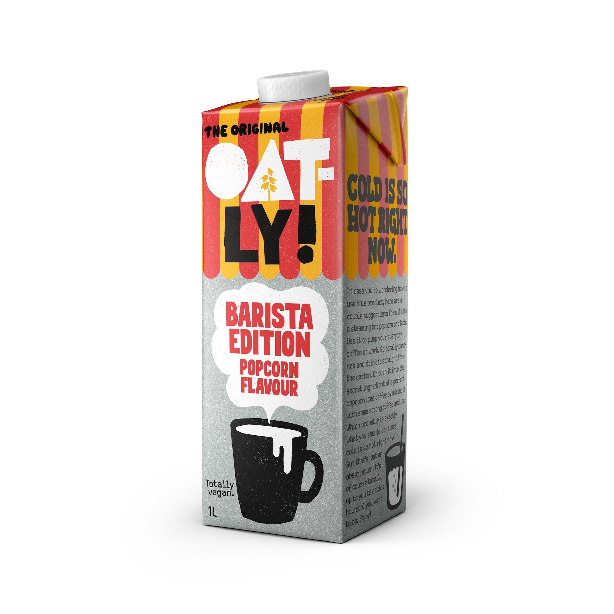 OATLY Barista Boisson végétale à l'avoine saveur pop-corn 1l