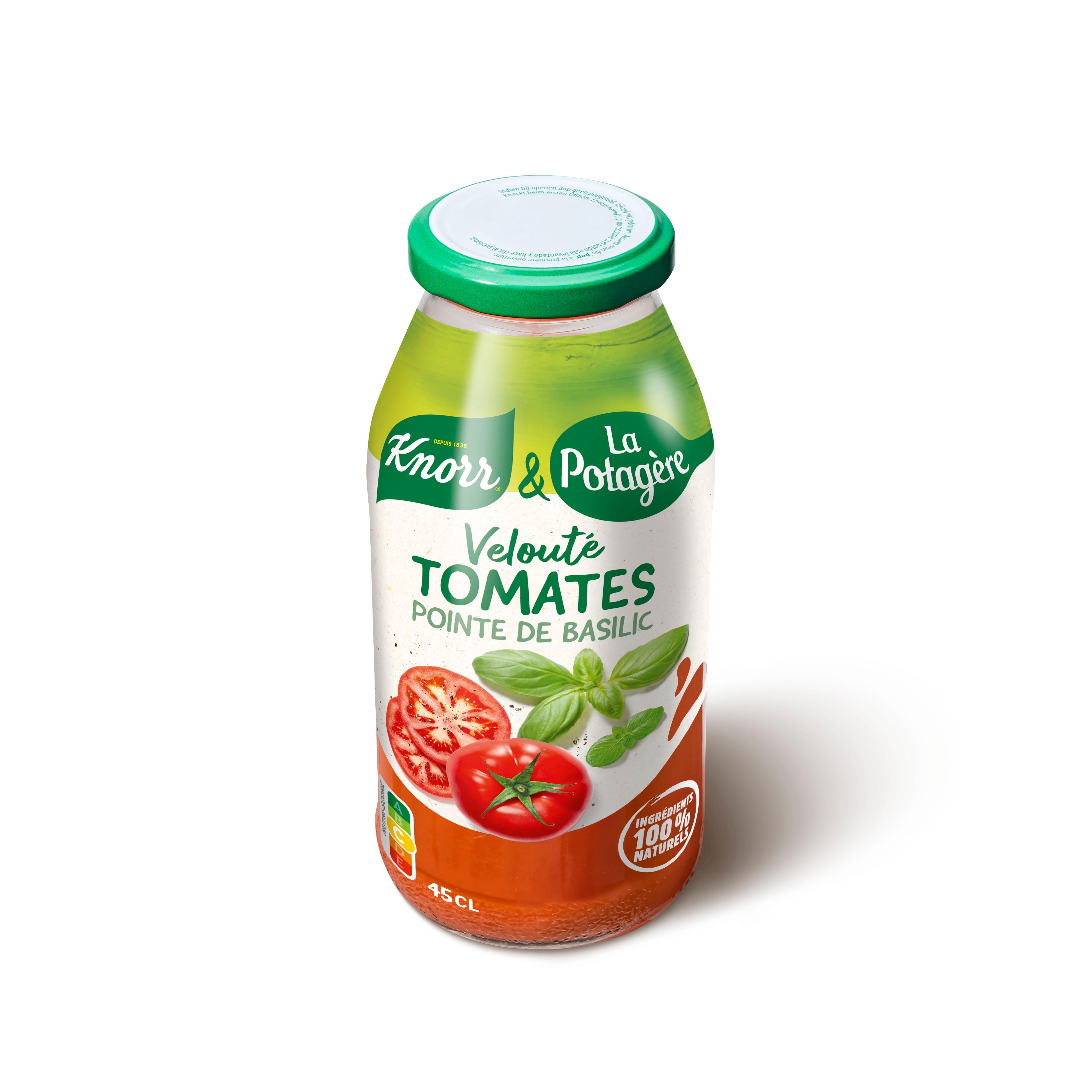 KNORR & LA POTAGERE Soupe velouté de tomates pointe de basilic 2 portions 45cl