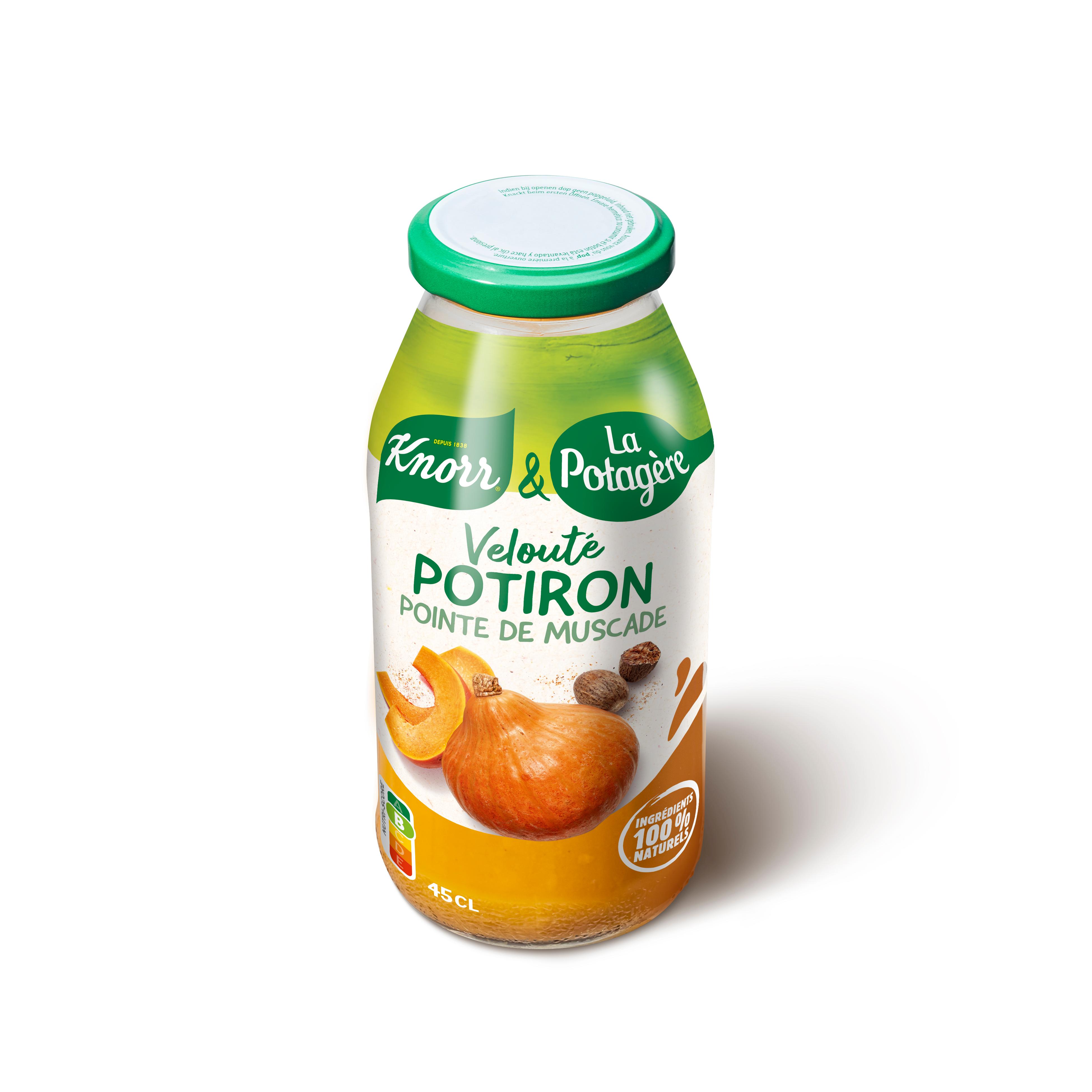 KNORR & LA POTAGERE Soupe velouté de potiron avec pointe de muscade 2 portions 450ml