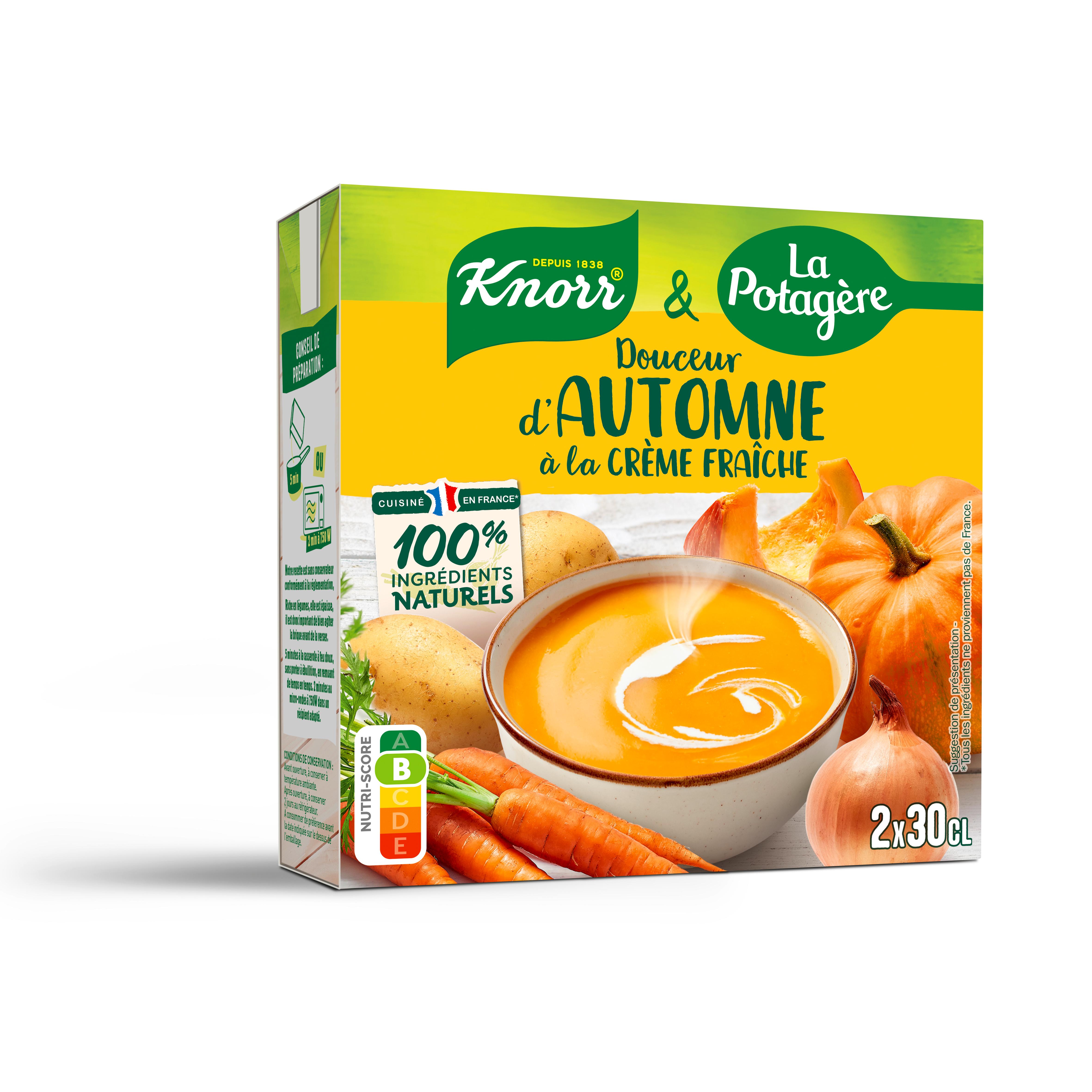 KNORR Soupe douceur d'automne à la crème fraîche 2 portions 2x30cl