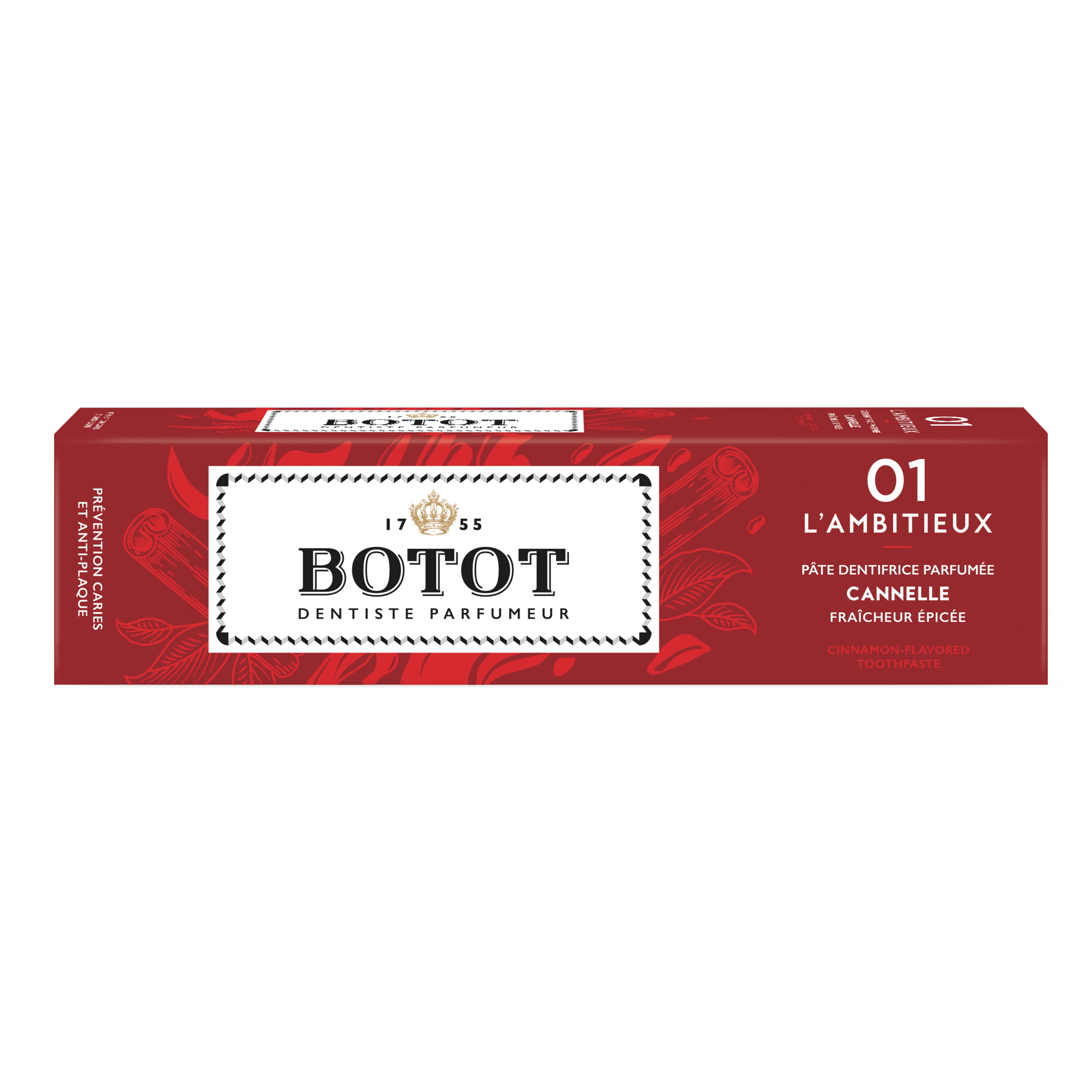 BOTOT Pâte dentifrice cannelle fraîcheur épicée 01 l'ambitieux 75ml