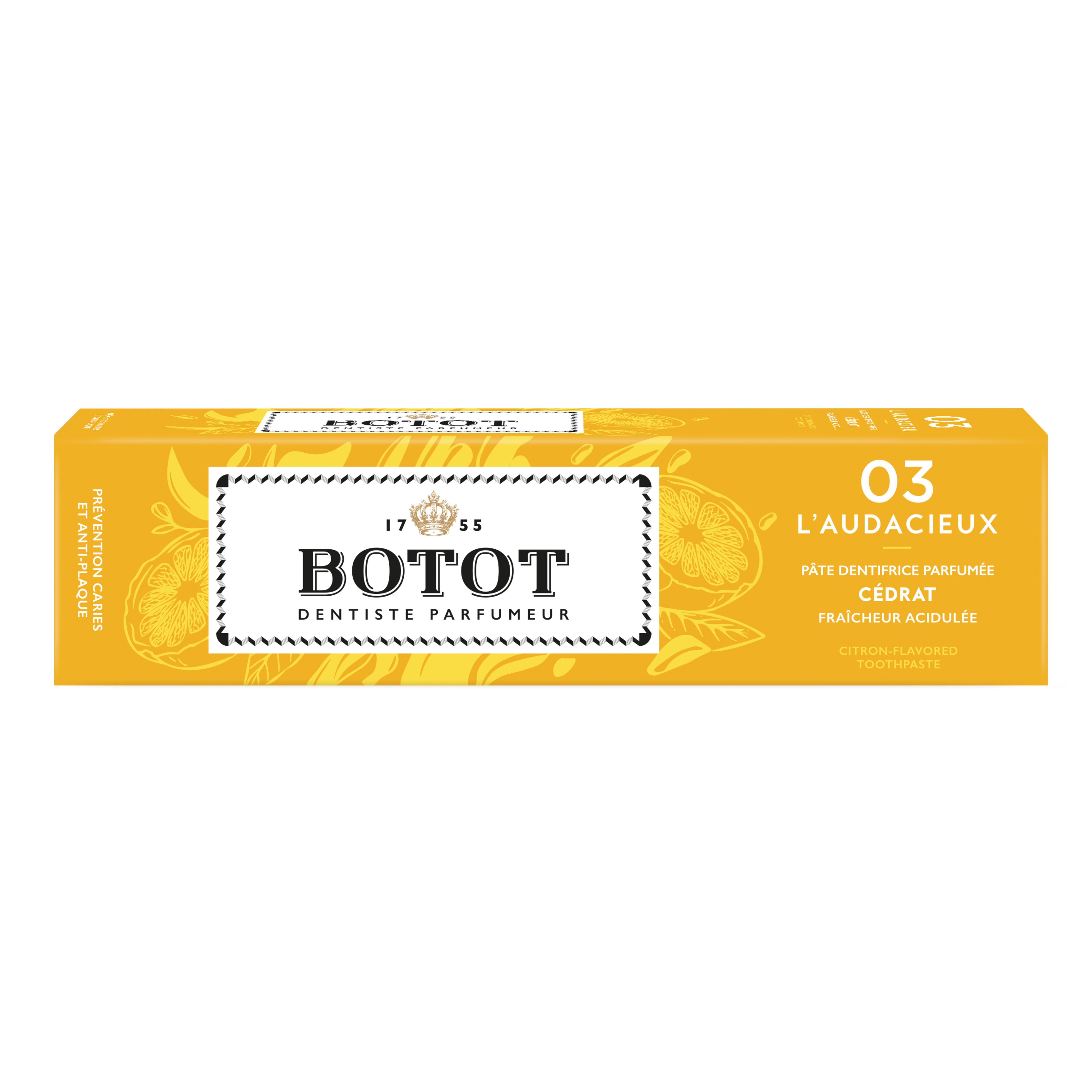 BOTOT Pâte dentifrice cédrat fraîcheur acidulée 03 l'audacieux 75ml