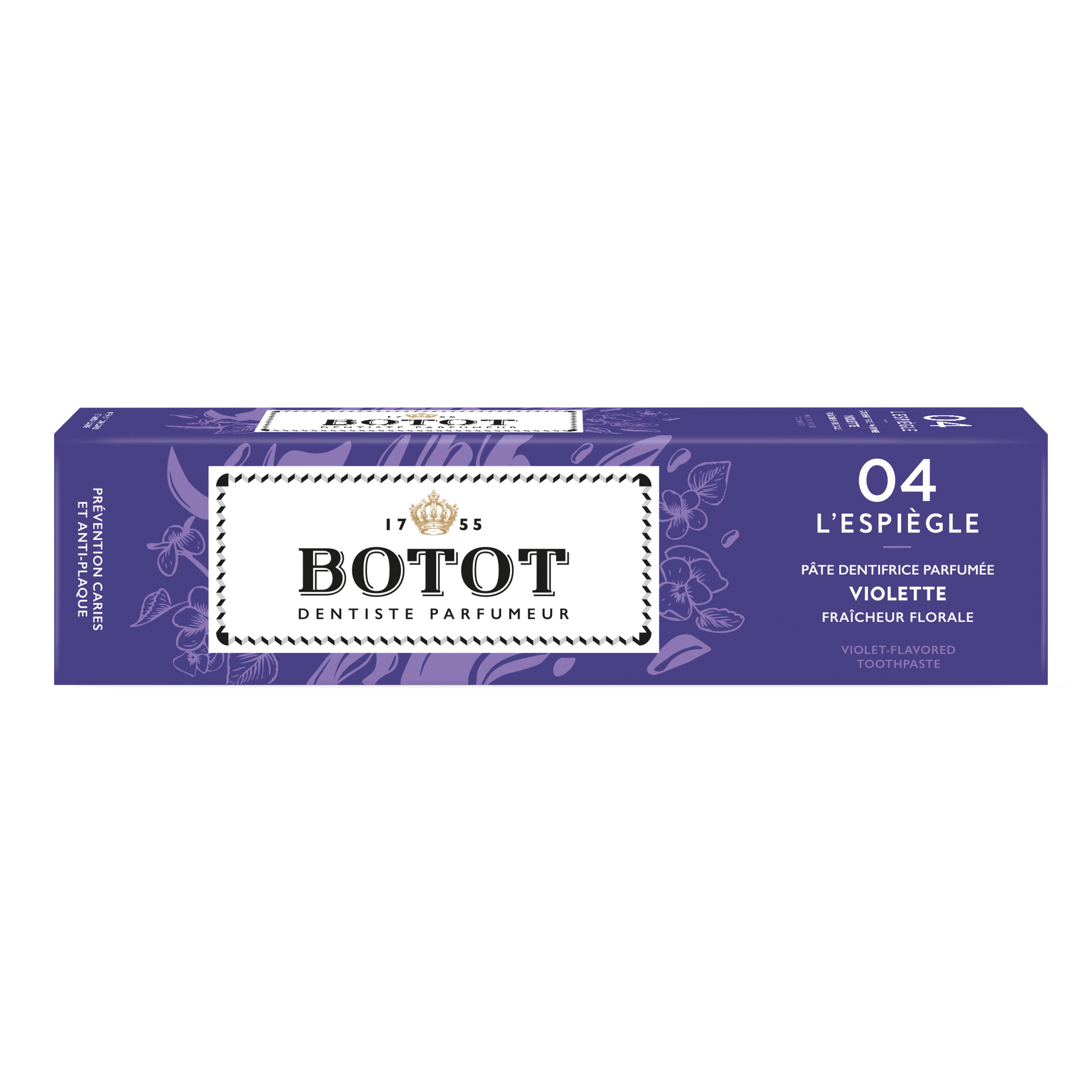 BOTOT Pâte dentifrice violette fraîcheur florale 04 l'espiègle 75ml