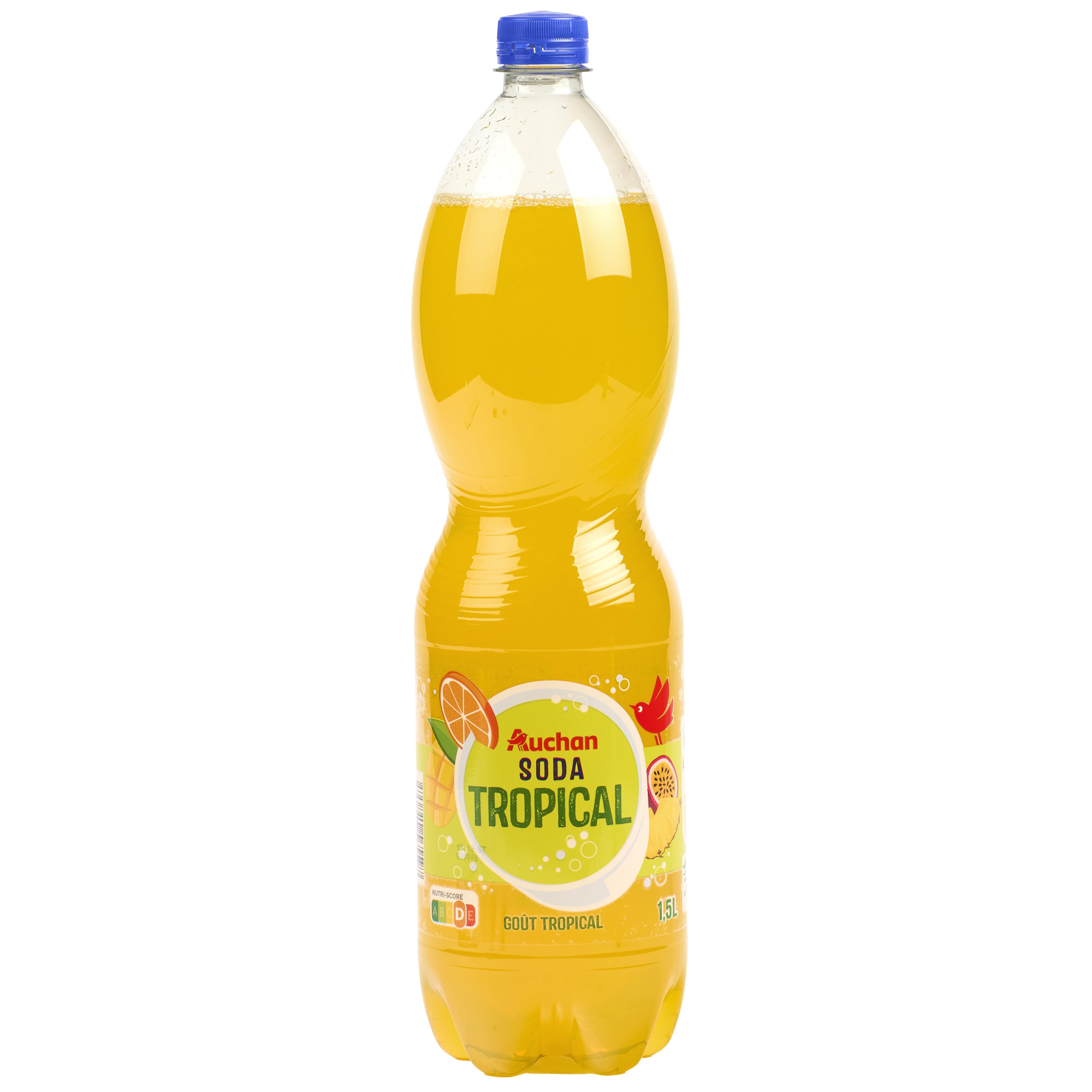 AUCHAN Boisson gazeuse tropicale 1,5l