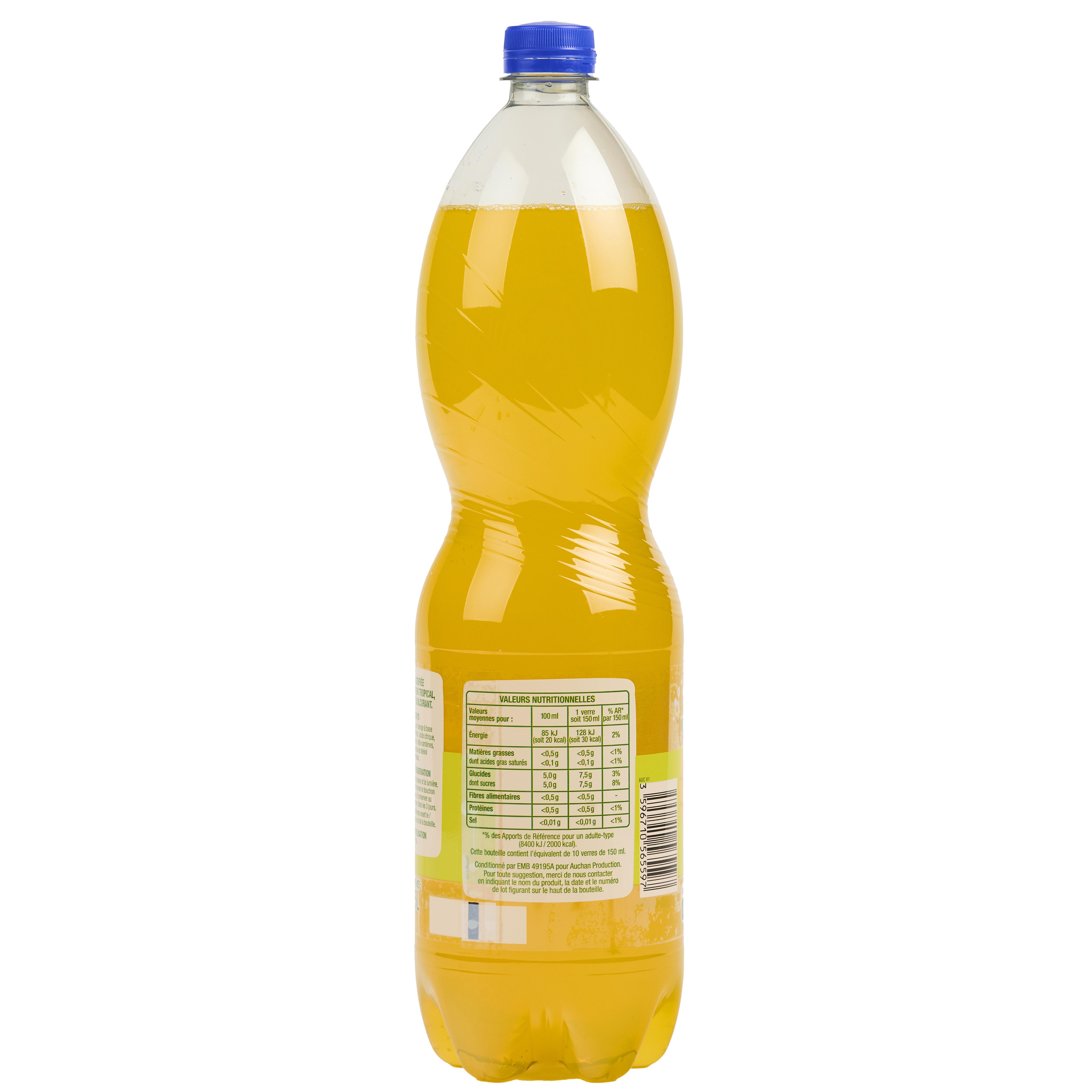 Voir la diapositive 3 : AUCHAN Boisson gazeuse tropicale 1,5l