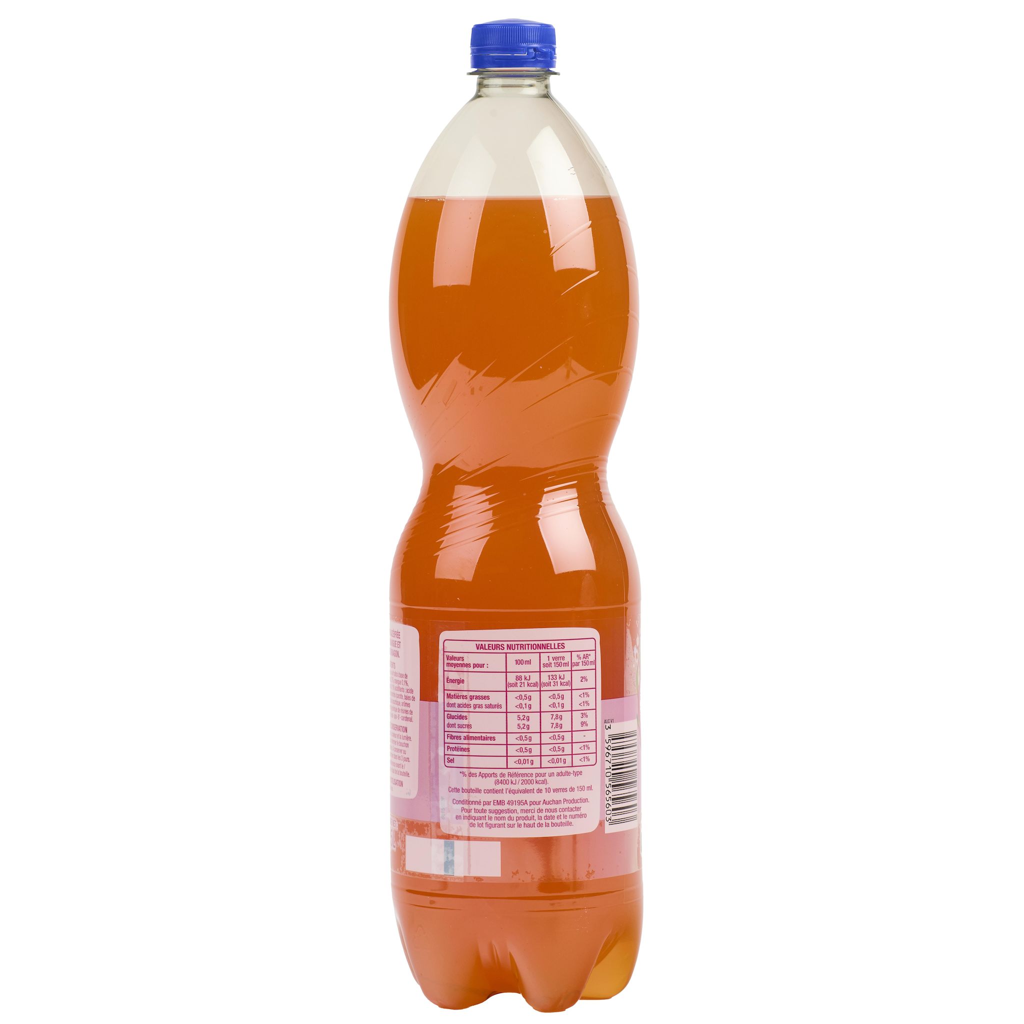 Voir la diapositive 3 : AUCHAN Boisson gazeuse mangue fruit du dragon 1,5l