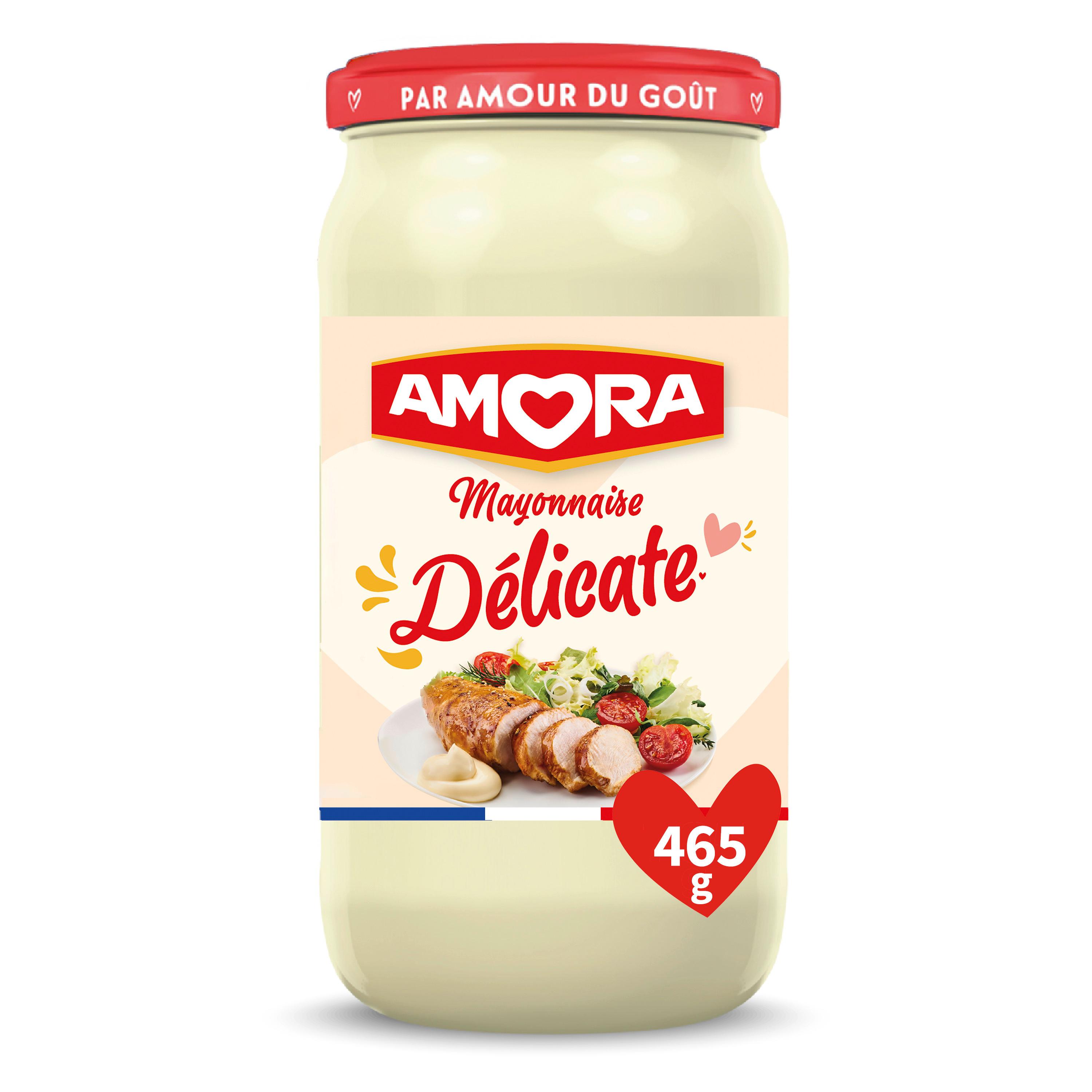AMORA Mayonnaise délicate allégée en matières grasses 465g
