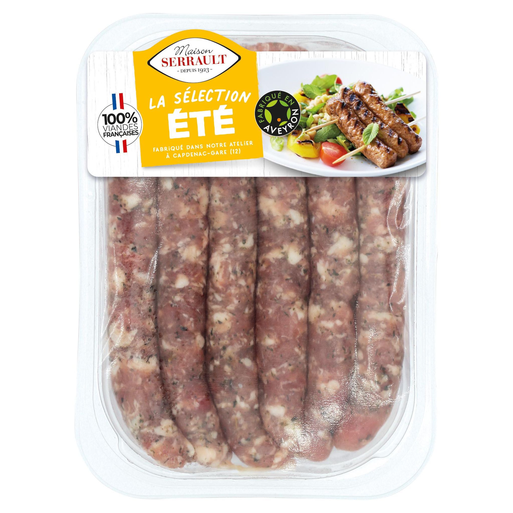 MAISON SERRAULT Chipolatas pur porc Shogayaki à cuire 6 pièces 330g