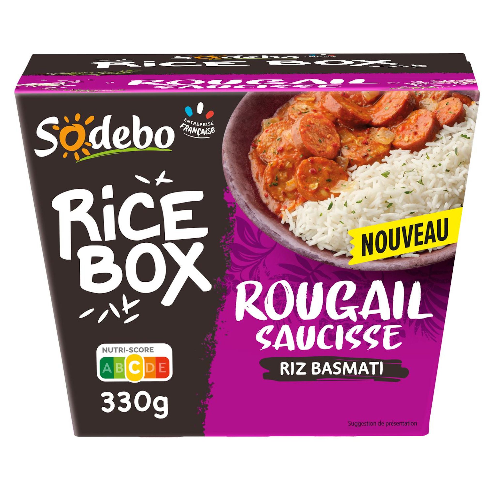 SODEBO Ricebox rougail saucisse riz basmati 1 part 330g
