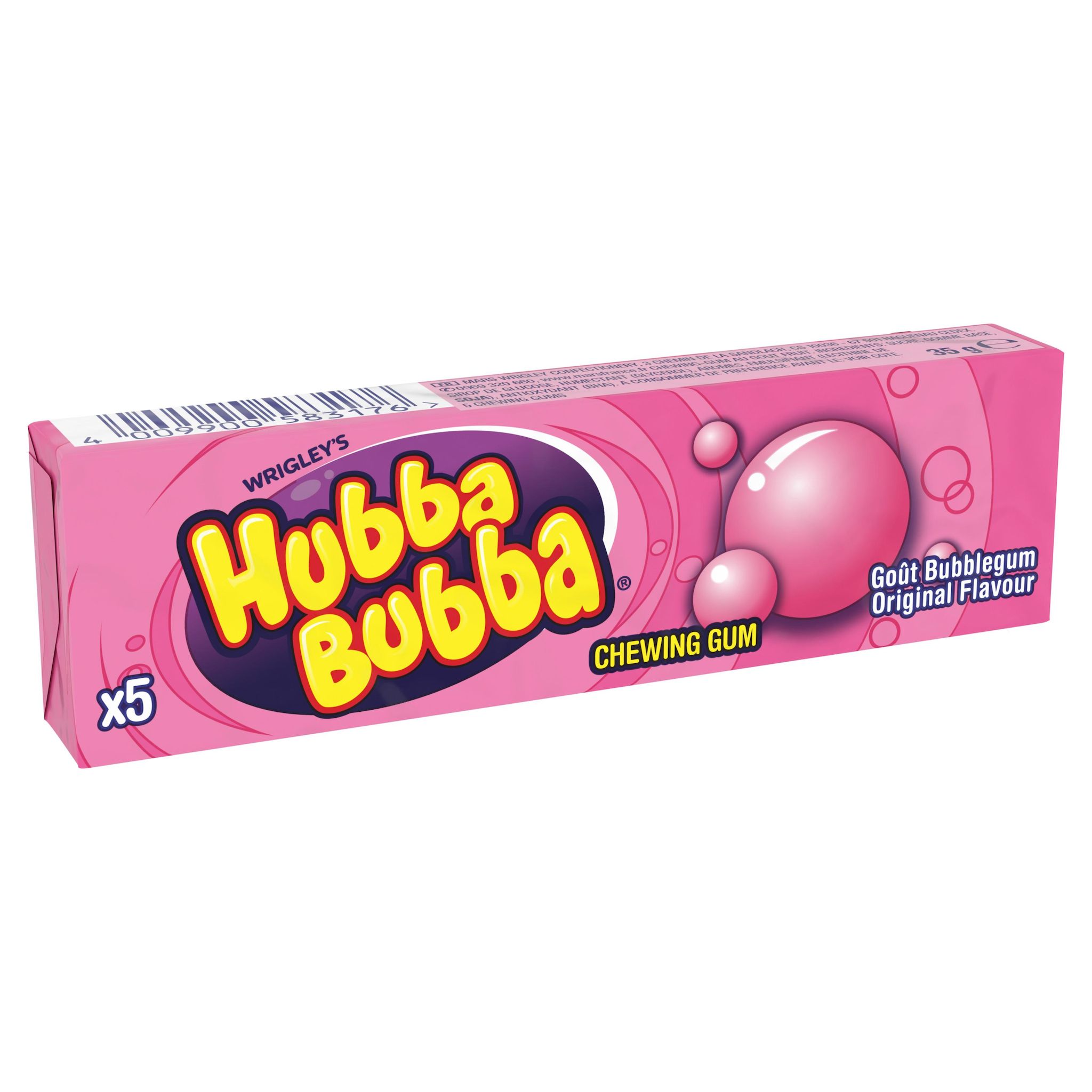 HUBBA BUBBA Chewing gum saveur fruits 5 dragées 35g