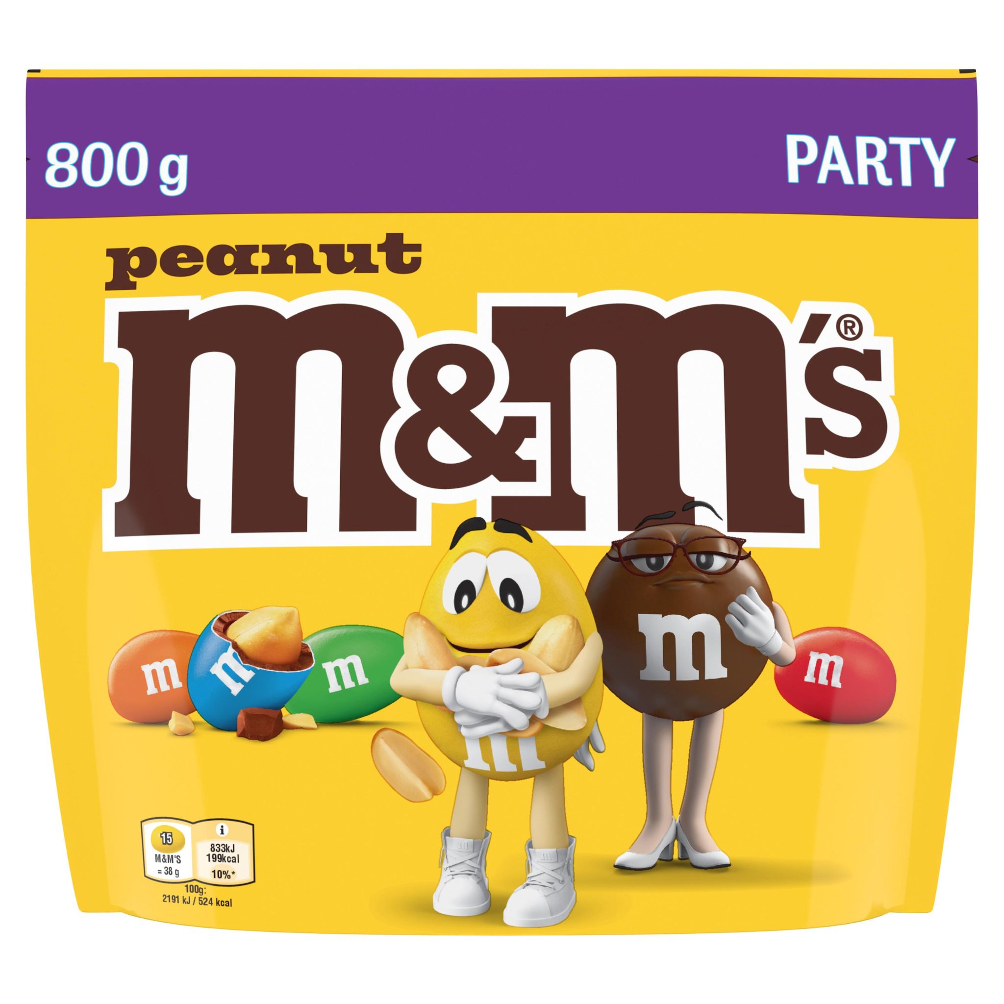 M&M'S Peanut bonbons chocolatés à la cacahuète 800g