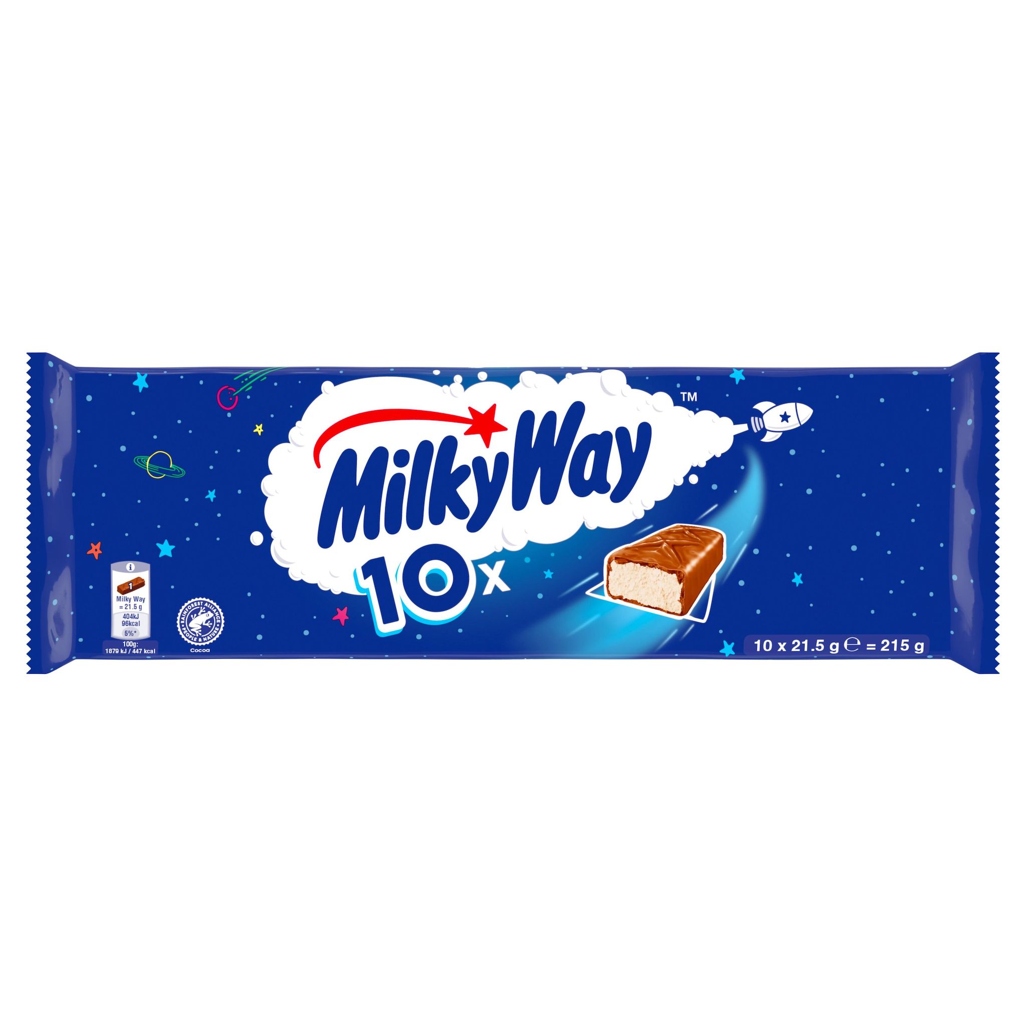 MILKY WAY Barres au chocolat au lait 10 barres 215g