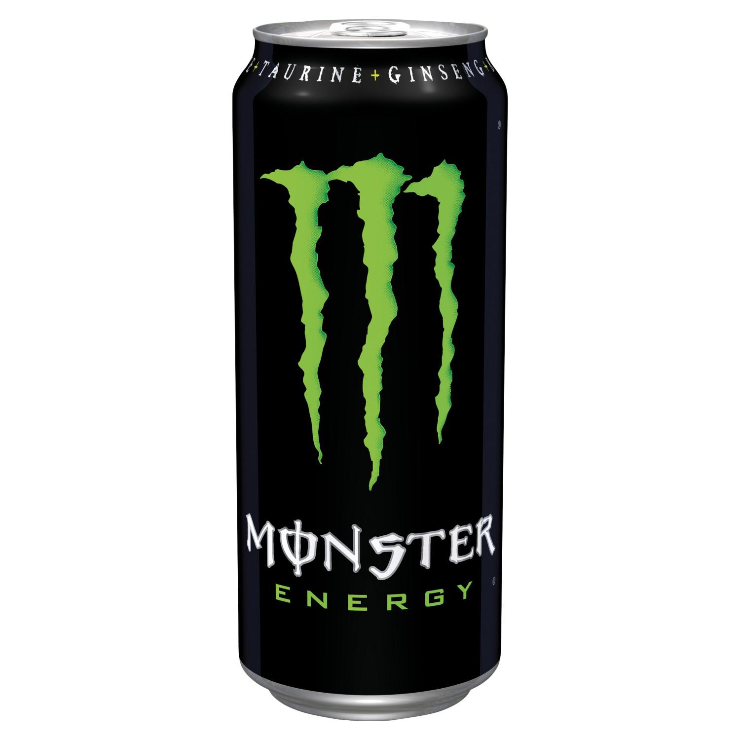 MONSTER Boisson énergisante gazeuse à la taurine et ginseng boîte 50cl