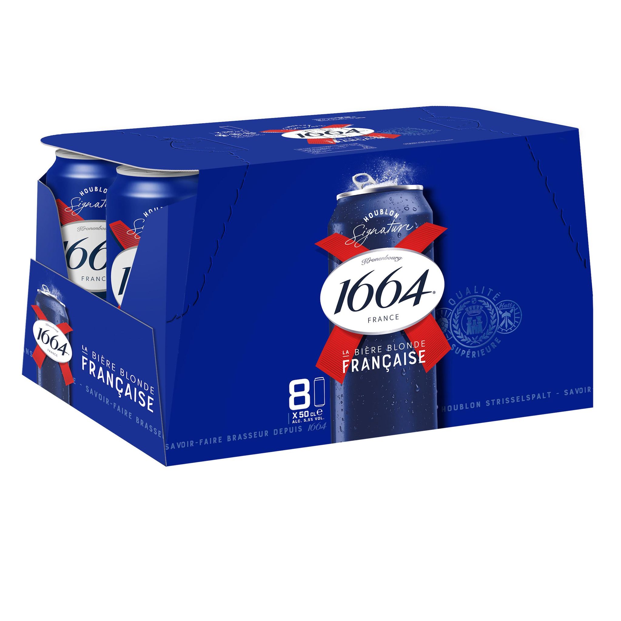 1664 Bière blonde 5.5% boîte 8x50cl