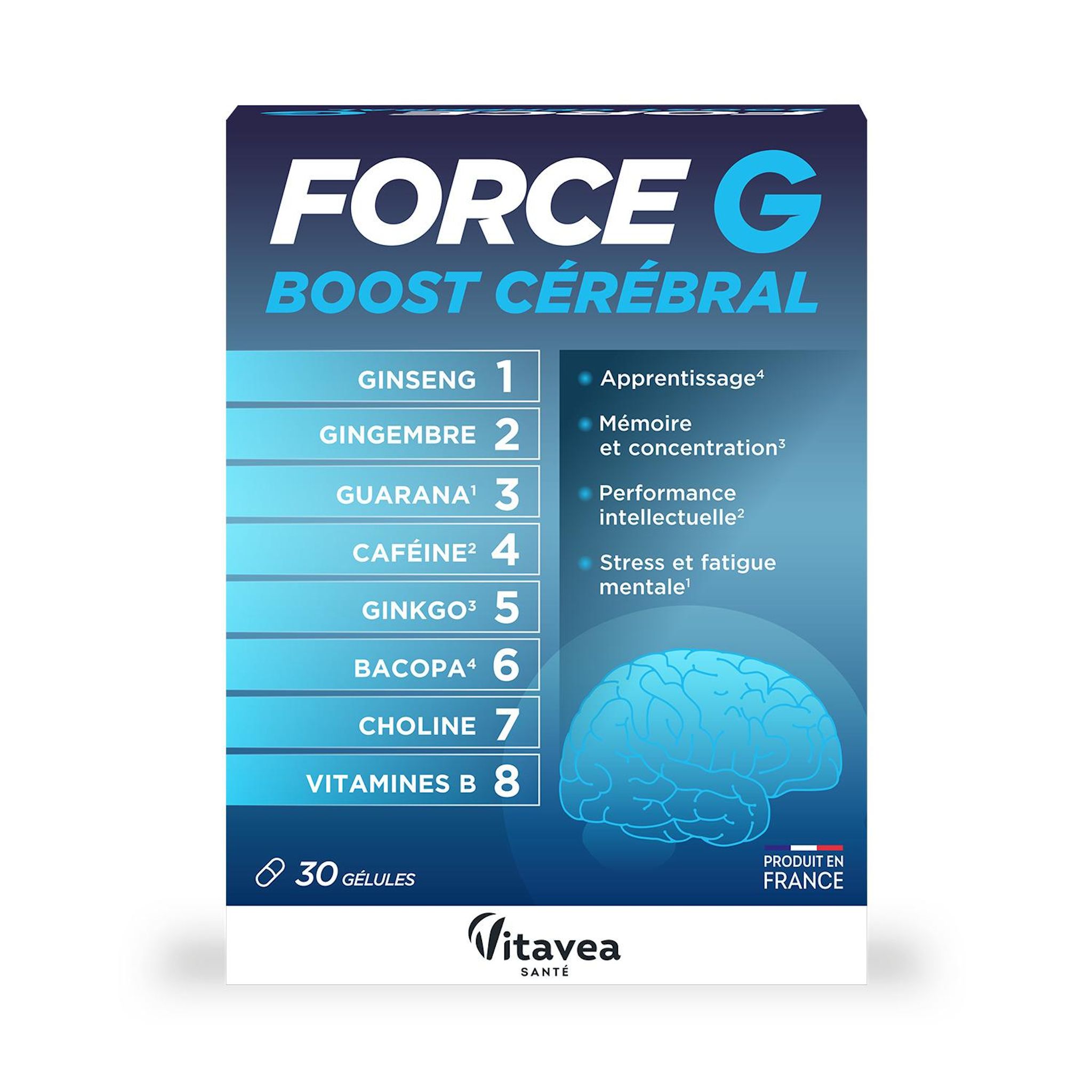 VITAVEA Force G Complément alimentaire boost cérébral 30 gélules