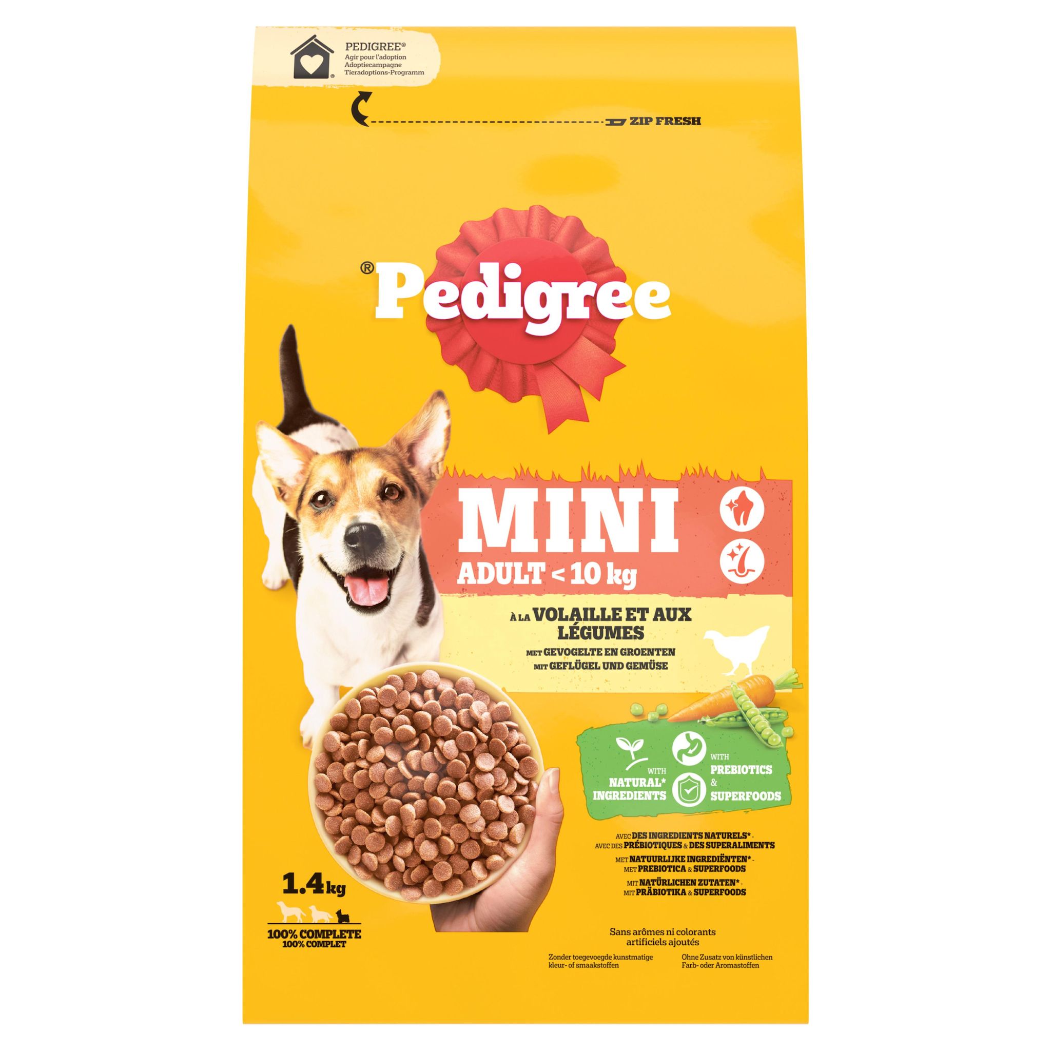 PEDIGREE Adult Mini Croquettes à la volaille et aux légumes pour petit chien 1,4kg