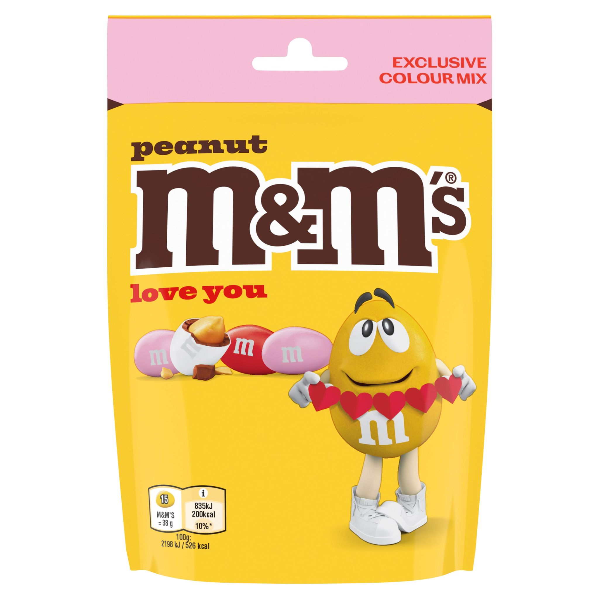 M&M'S Peanut mix bonbons chocolatés love you à la cacahuète 150g