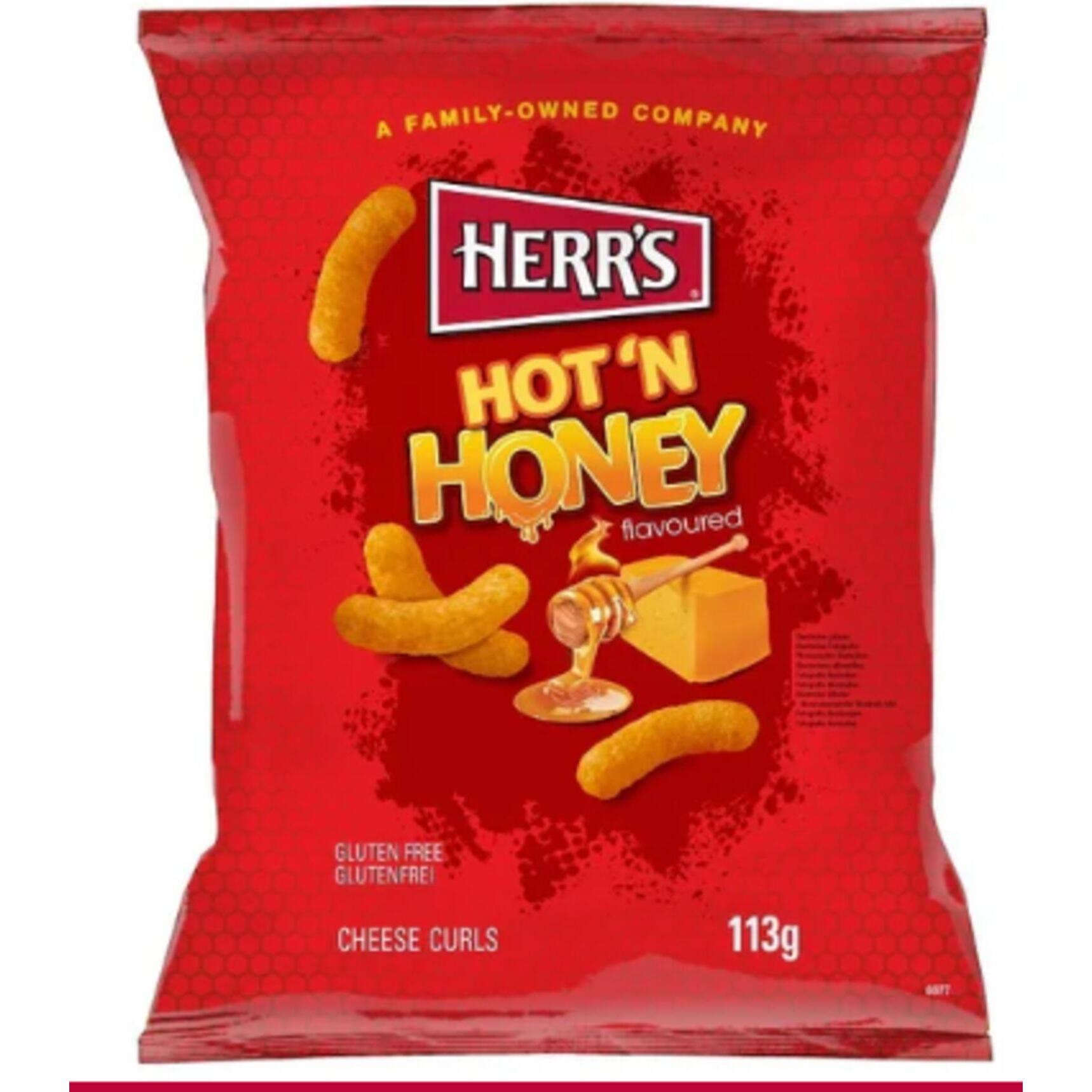 HERR'S Biscuits soufflés au fromage piment et miel 113g