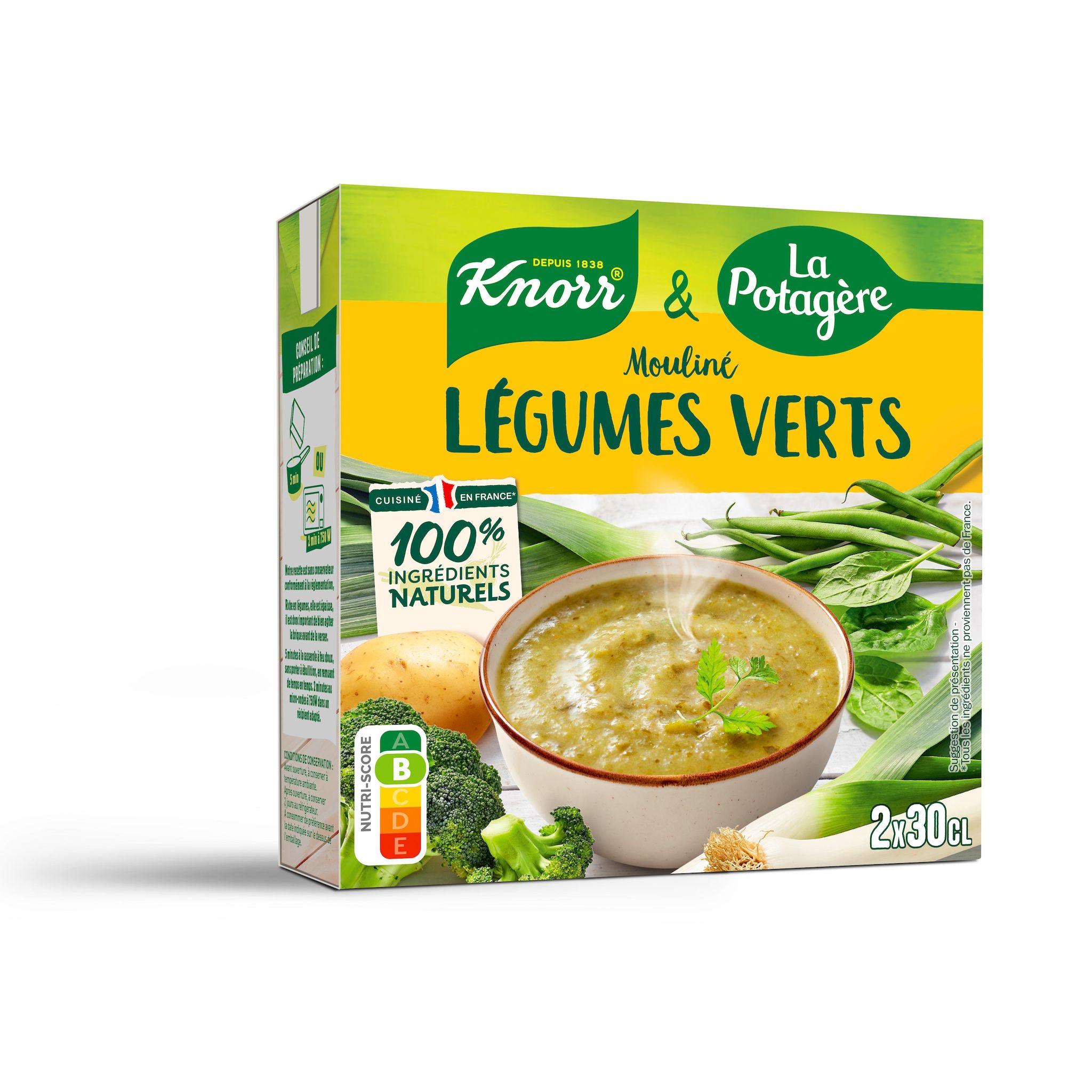 KNORR & LA POTAGERE Soupe moulinée aux légumes verts 2 portions 2x30cl