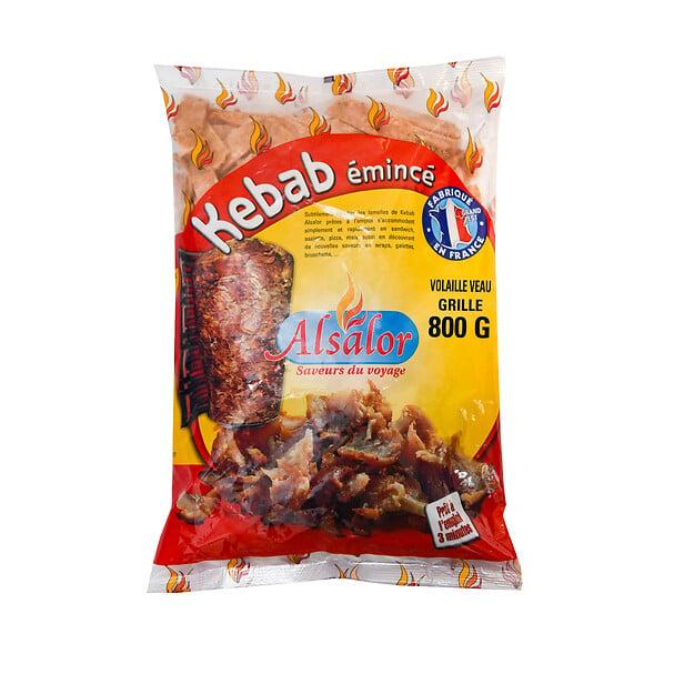 ALSALOR Kebab volaille et veau halal grillé précuit 800g