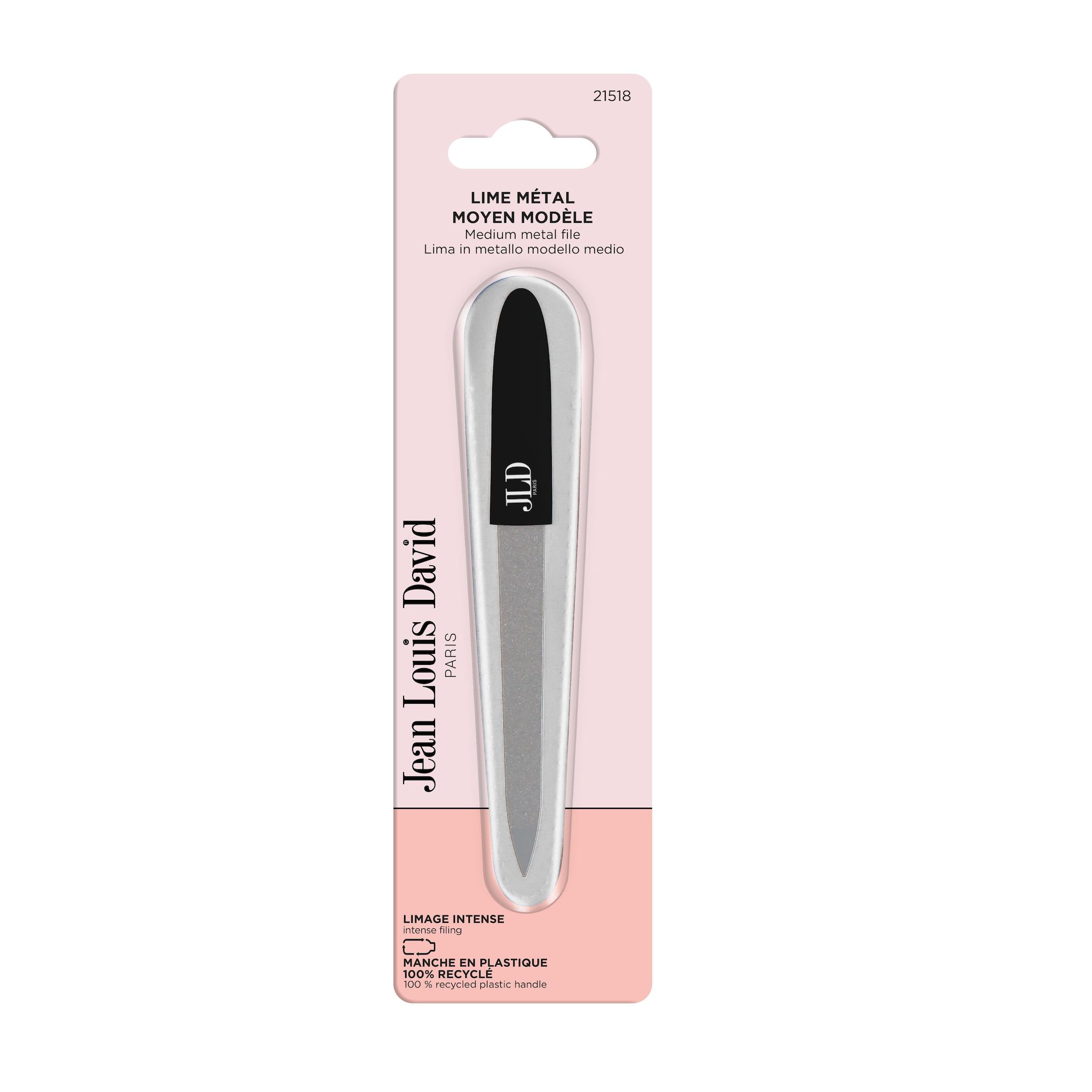 JEAN LOUIS DAVID Lime à ongles métal modèle moyen 1 pièce