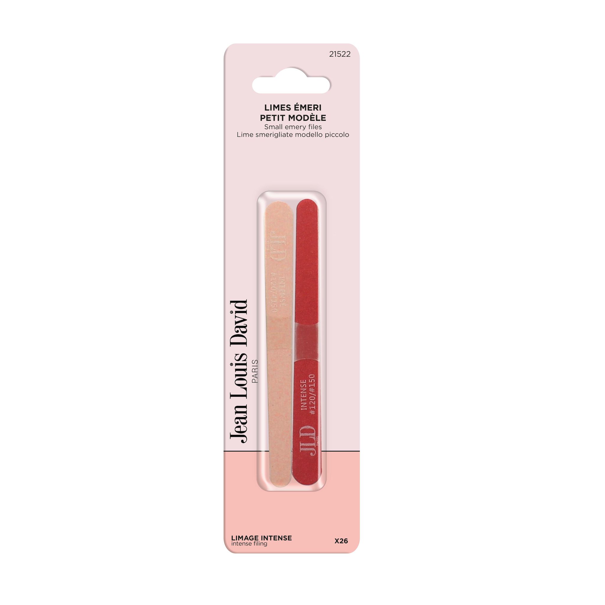 JEAN LOUIS DAVID Limes à ongles émeri petit modèle 26 pièces