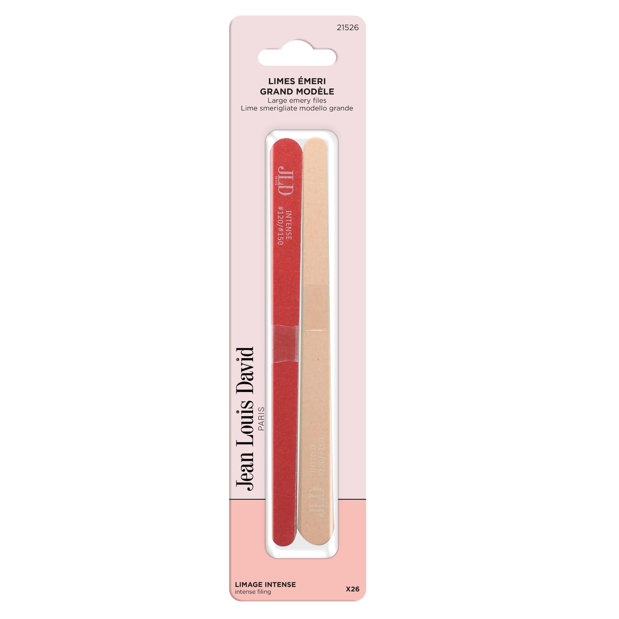 JEAN LOUIS DAVID Limes à ongles émeri grand modèle 26 pièces