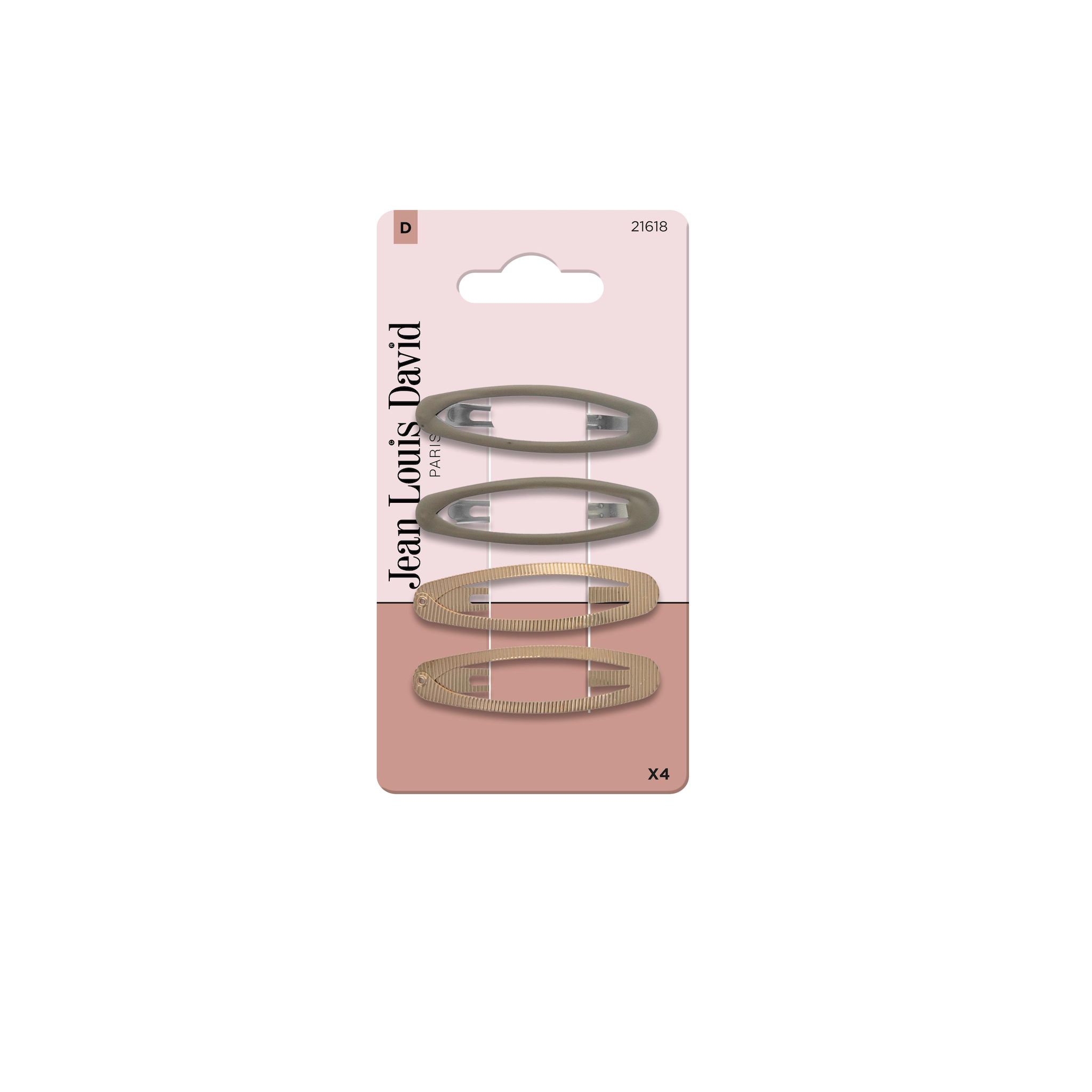 JEAN LOUIS DAVID Barrettes cheveux clic clac 4 pièces